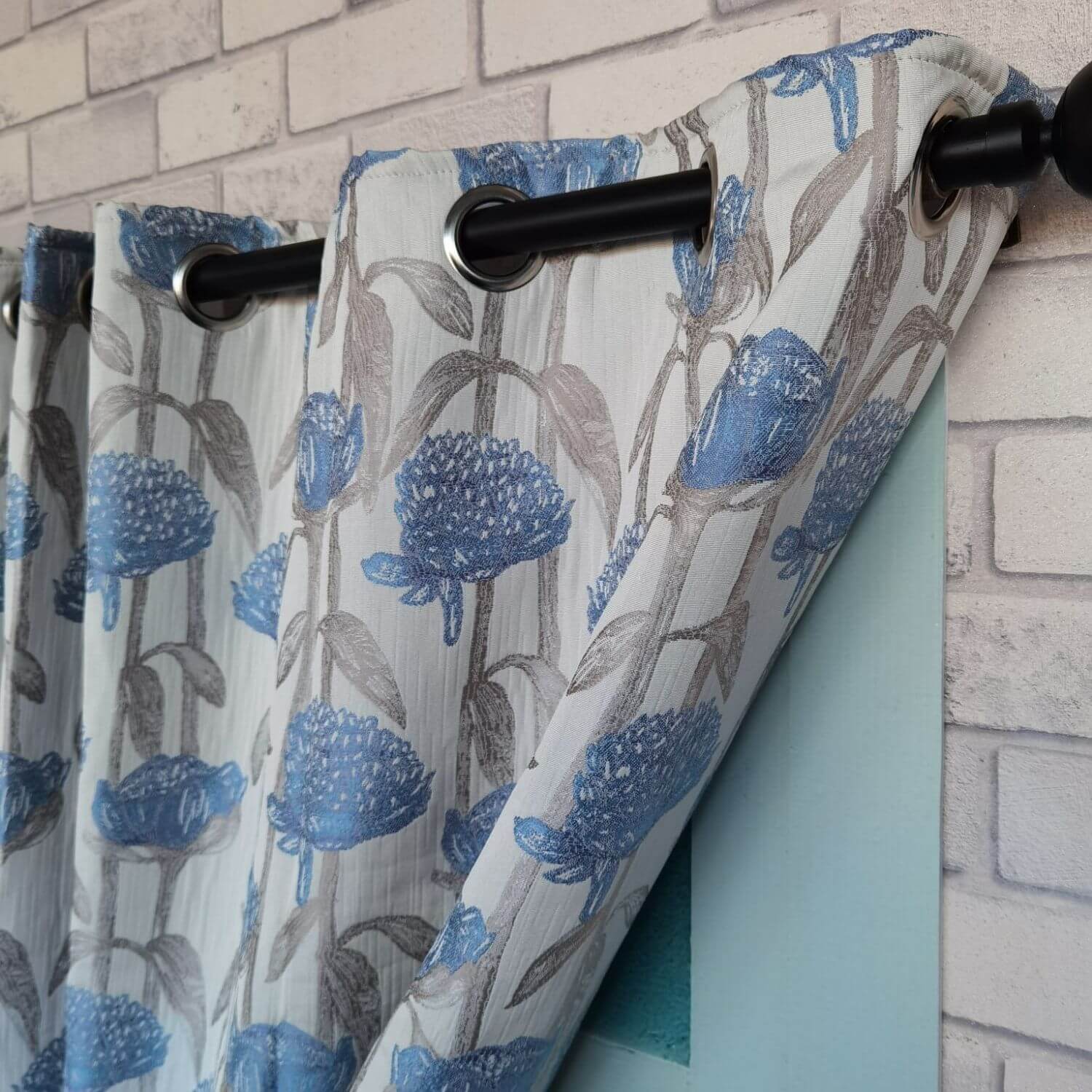 The Home Collection Floriana Curtains - Marine 3 Shaws Department Stores