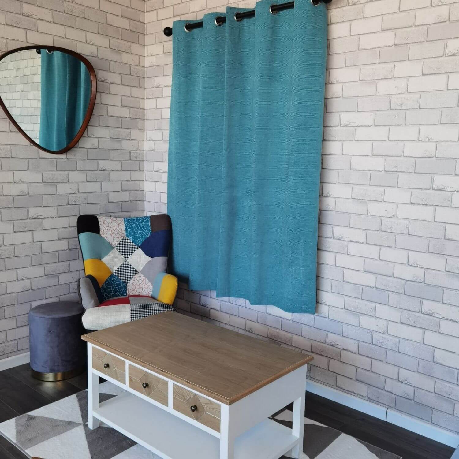 The Home Collection Olga Curtains - Teal 1 Shaws Department Stores