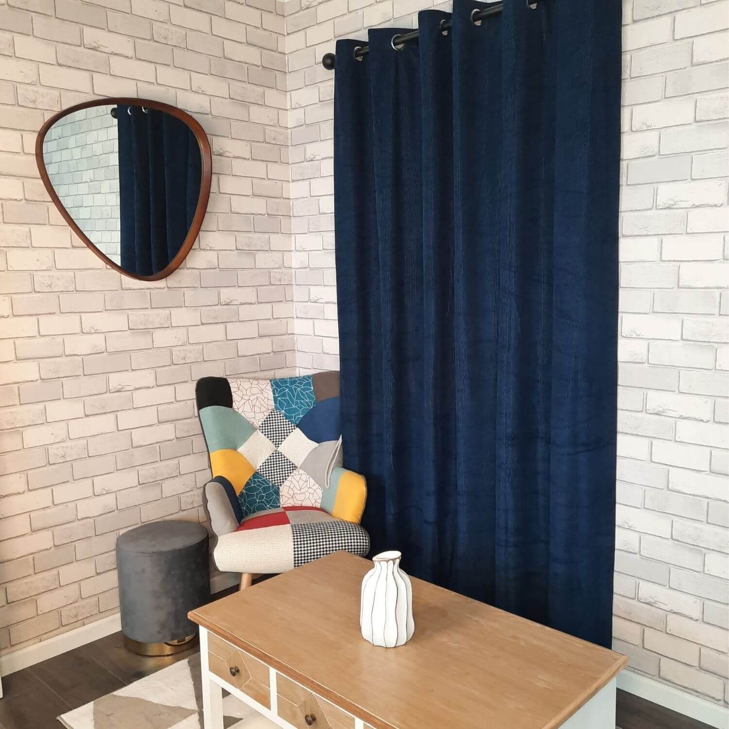 The Home Collection Ribbed Chenille Curtains - 90x90&