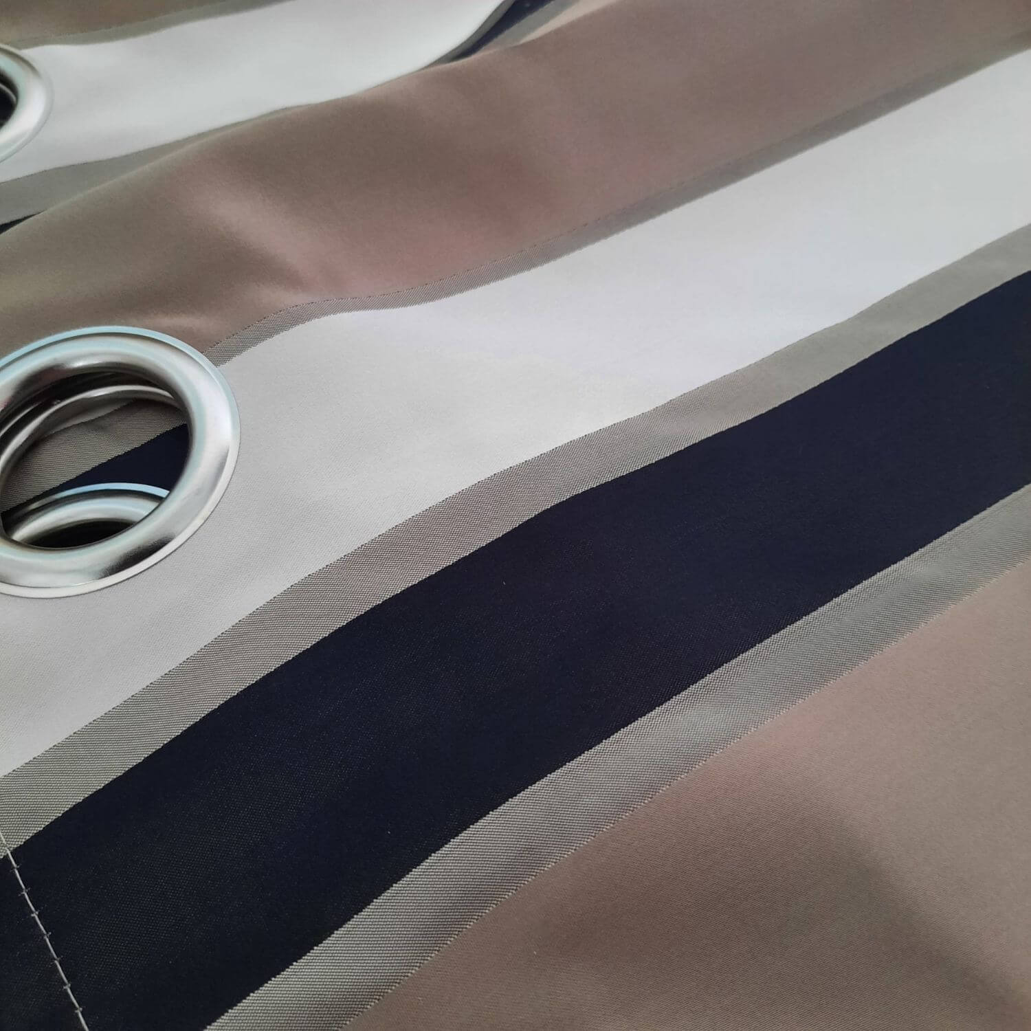 The Home Collection Satin Stripe Curtains - 90x90&