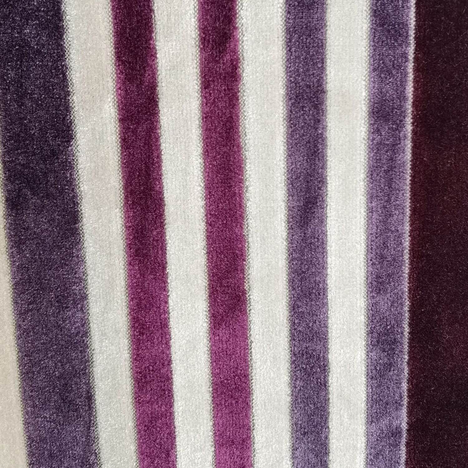 The Home Collection Stripe Velvet Curtains 90" x 90" - Purple 5 Shaws Department Stores