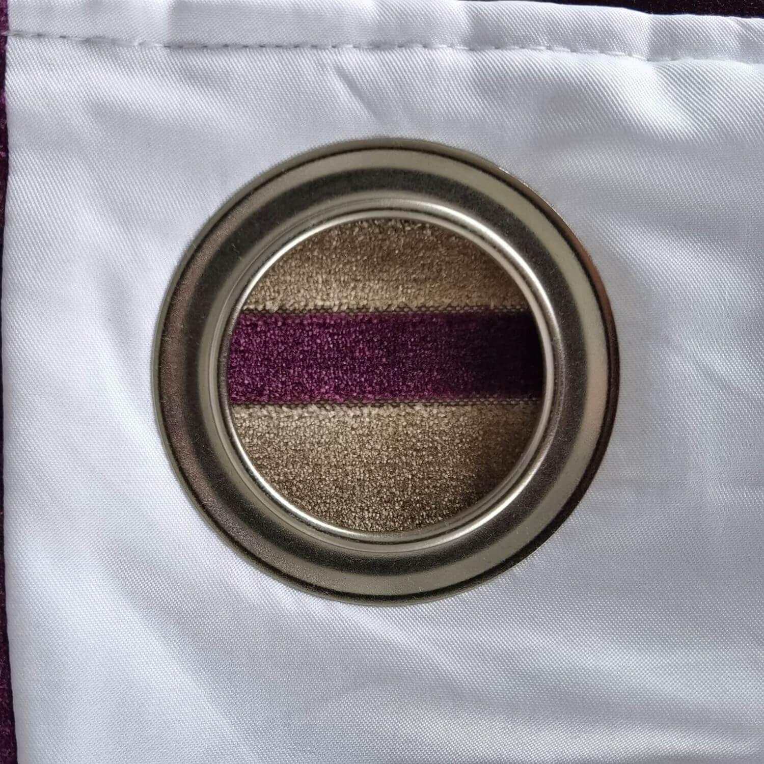 The Home Collection Stripe Velvet Curtains 90" x 90" - Purple 6 Shaws Department Stores