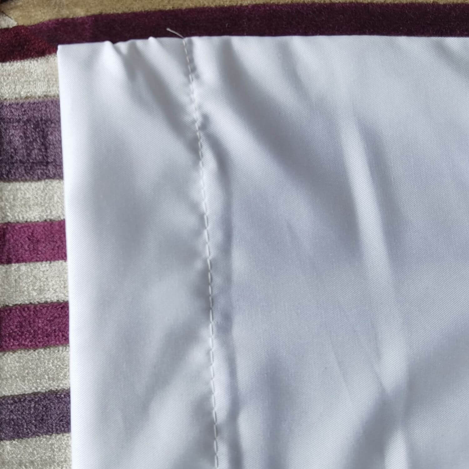 The Home Collection Stripe Velvet Curtains 90" x 90" - Purple 4 Shaws Department Stores
