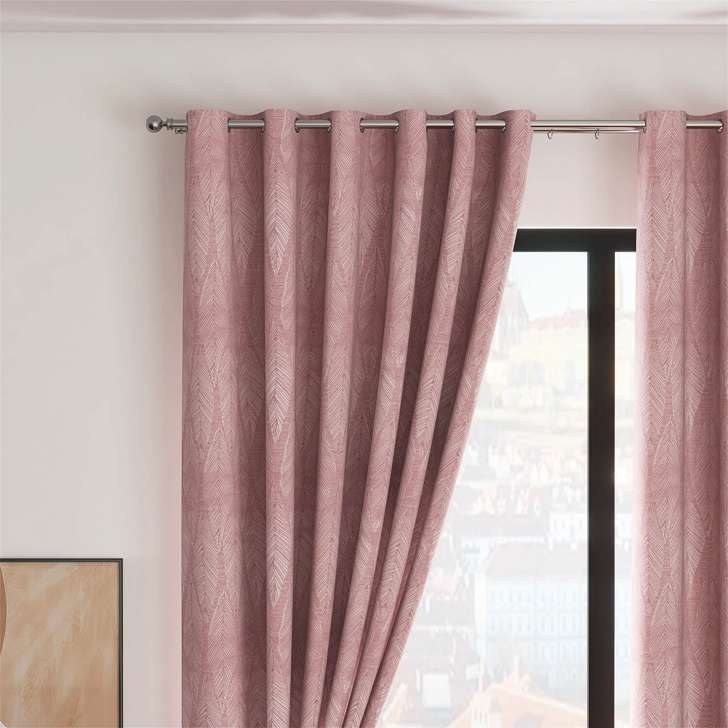 The Home Collection Marseille Eyelet Readymade Curtains - Blossom 2 Shaws Department Stores