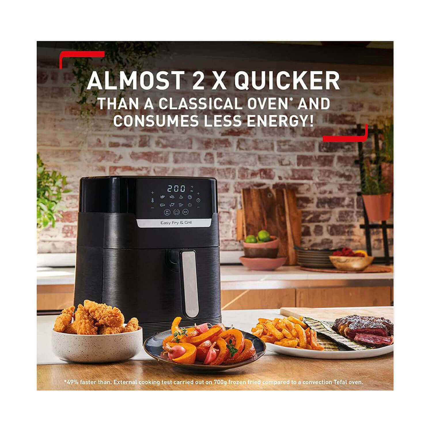 Tefal EY505827 TEFAL EASY FRY AIR FRYER & GRILL - Black 3 Shaws Department Stores