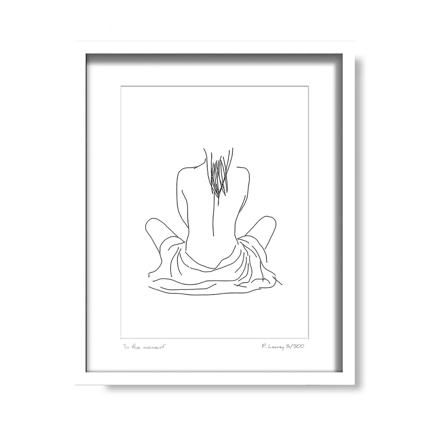 Fab Cow In The Moment Minimalist Framed Art 17.5" x 13.5" - Black 1 Shaws Department Stores