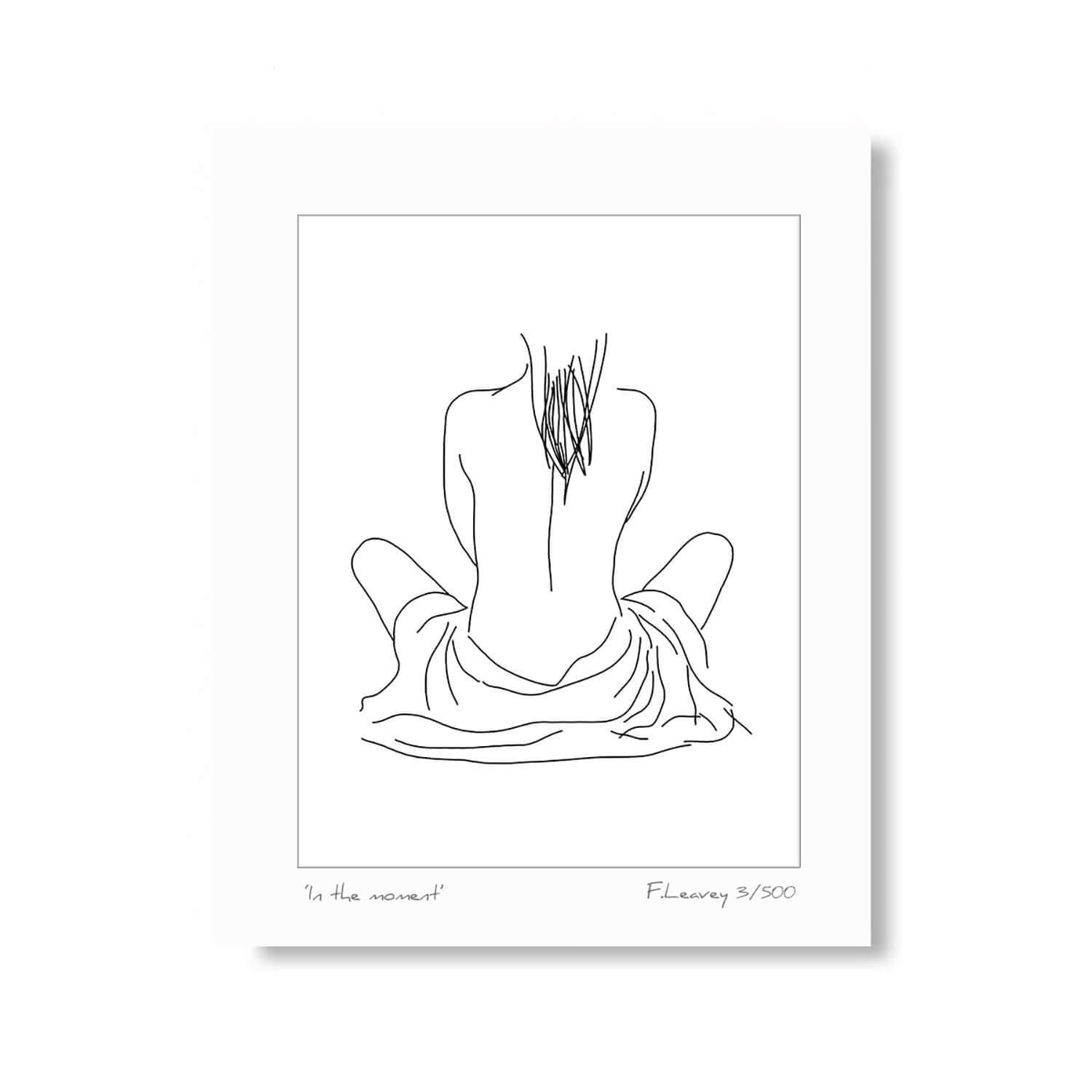 Fab Cow In The Moment Minimalist Mounted Art 16" x 12" - Black 1 Shaws Department Stores