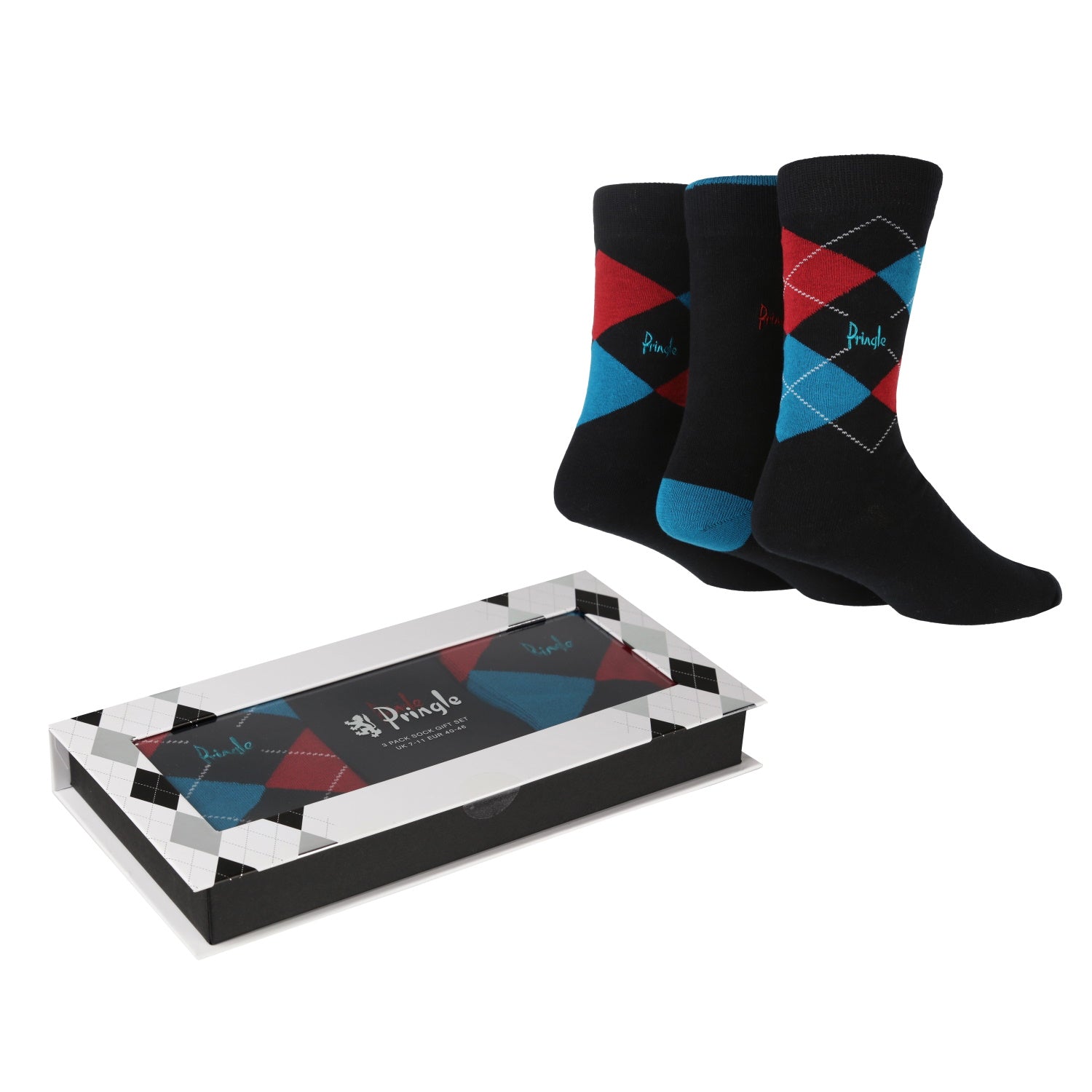 Pringle Waverly 3 Pack Boxed Socks - Black 1 Shaws Department Stores