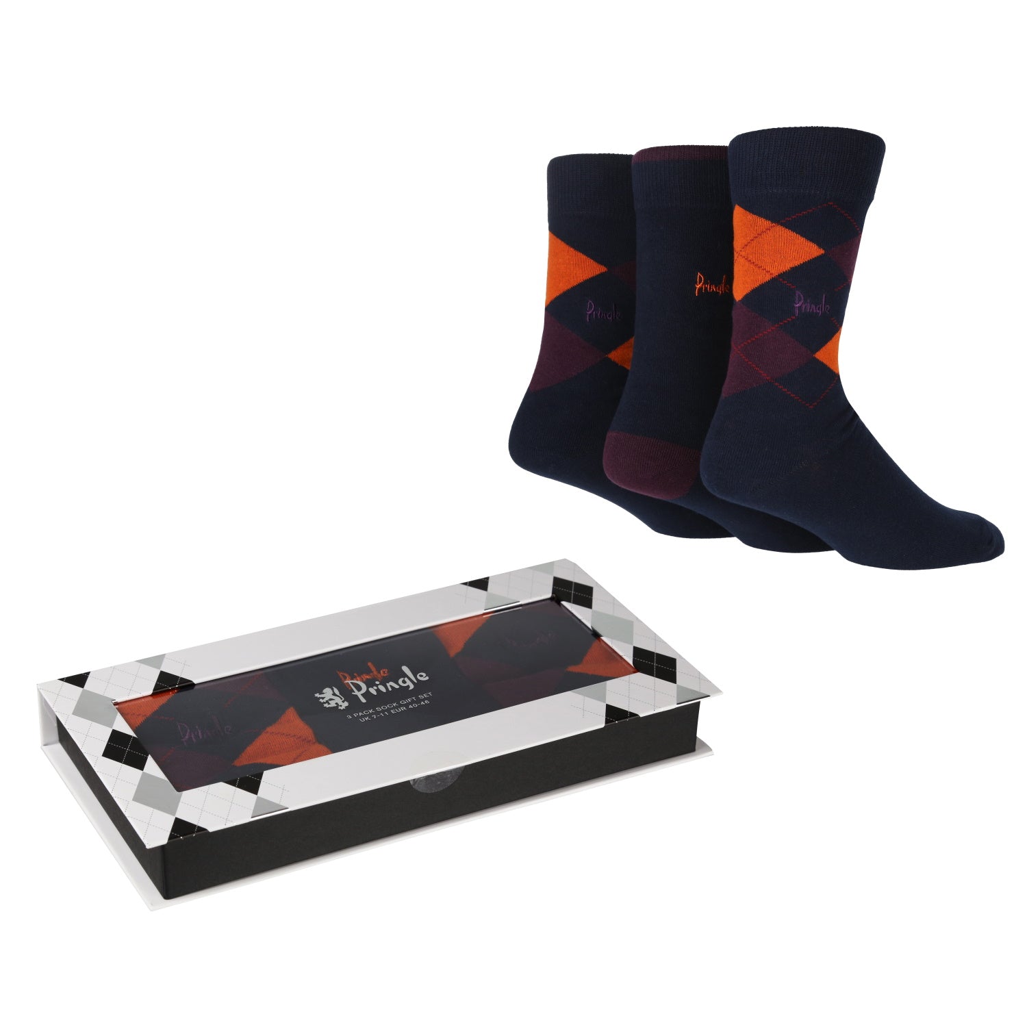 Pringle 3 Pack Boxed Socks - Navy 1 Shaws Department Stores