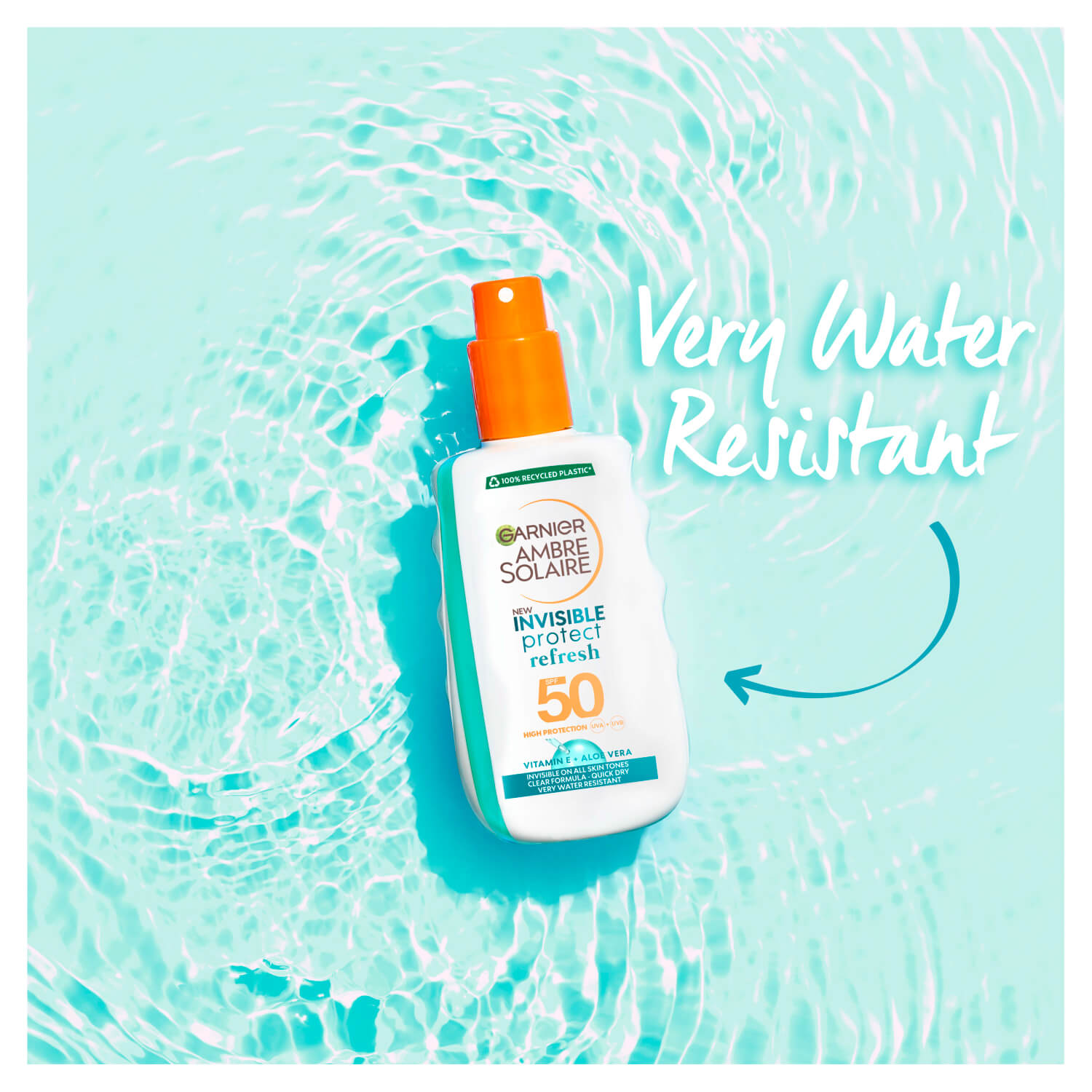 Garnier Ambre Solaire Invisible Protect Refresh Spray SPF50 - 200ml 4 Shaws Department Stores