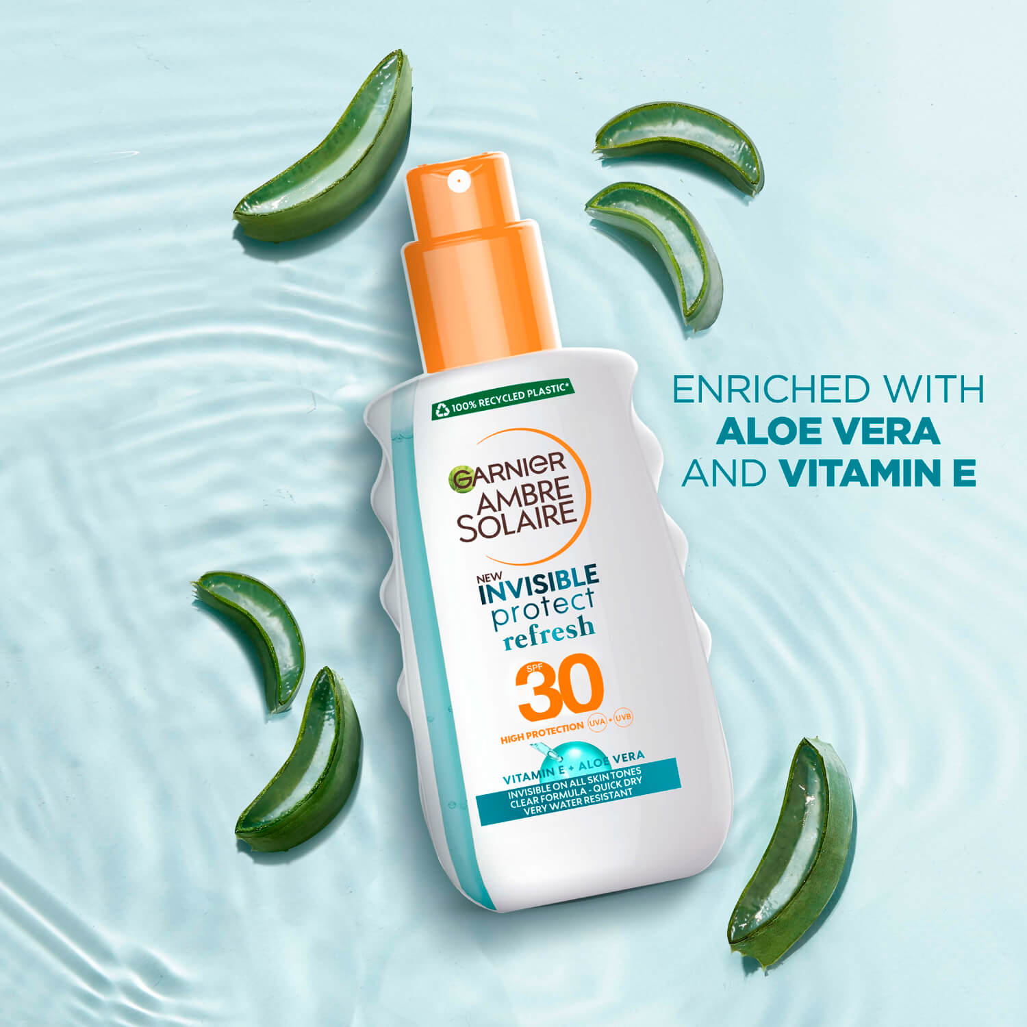Garnier Ambre Solaire Invisible Protect Refresh Spray SPF30 - 200ml 2 Shaws Department Stores