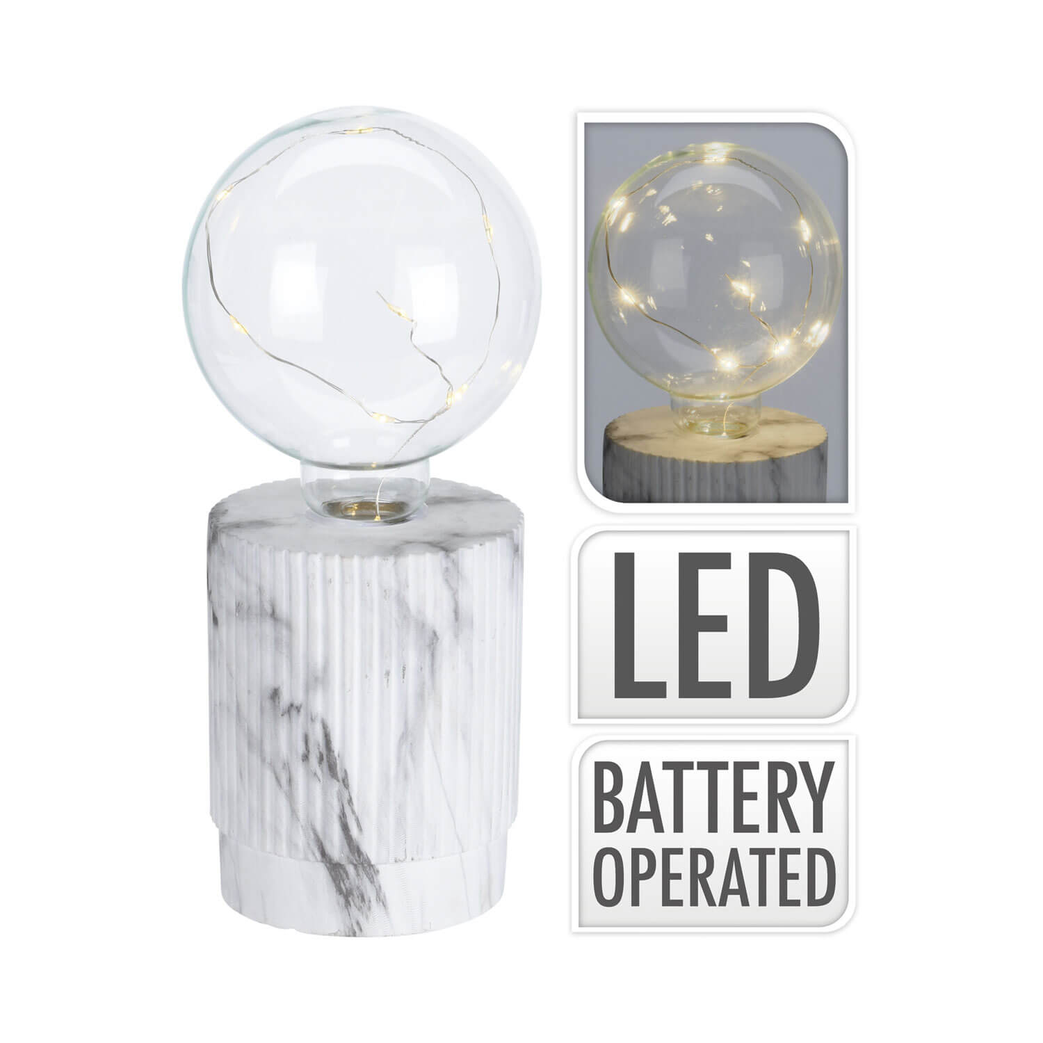 The Home Collection Glass Bulb On Concrete Base 1 Shaws Department Stores