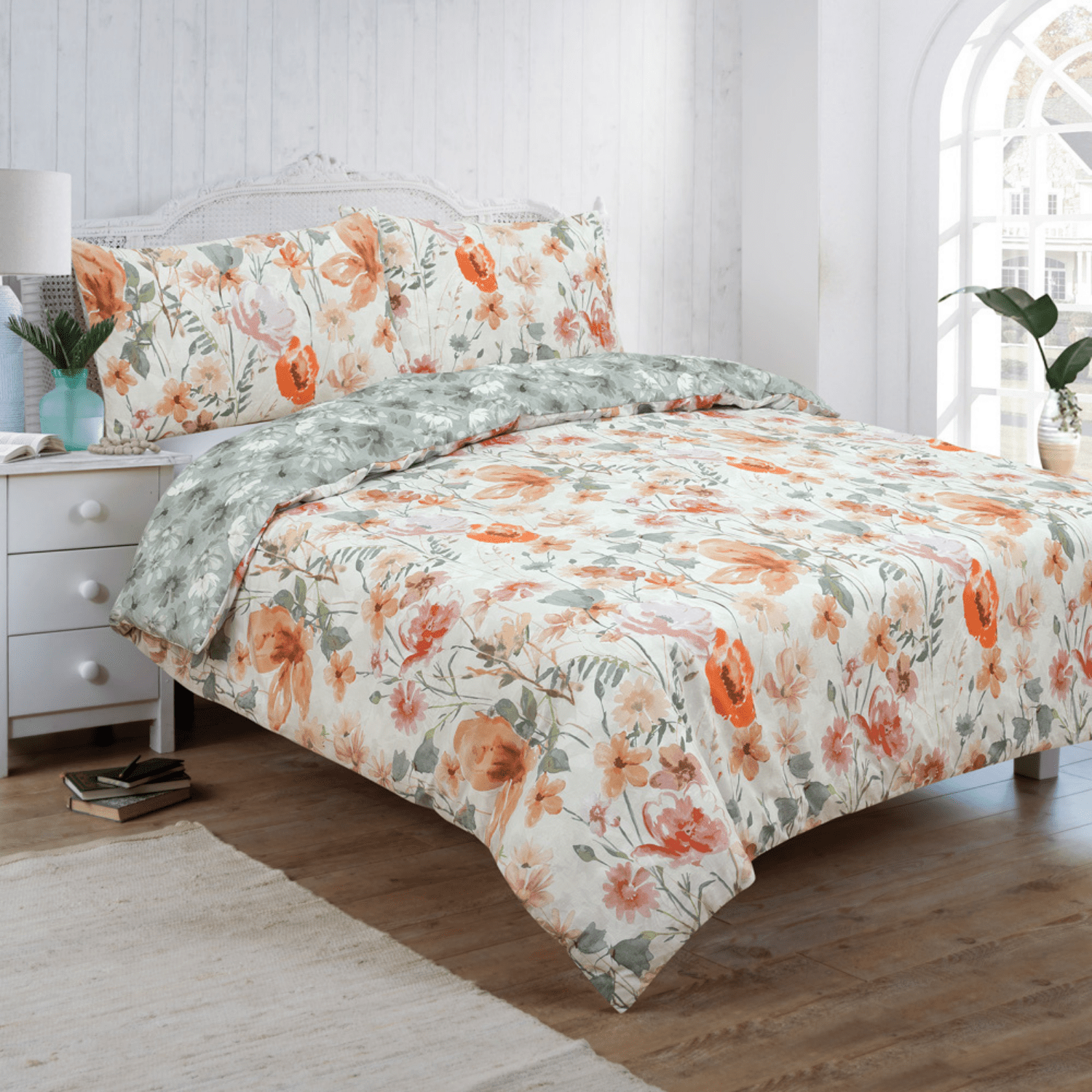 Vantona Harvest Floral Duvet Cover Set - Pink 1 Shaws Department Stores