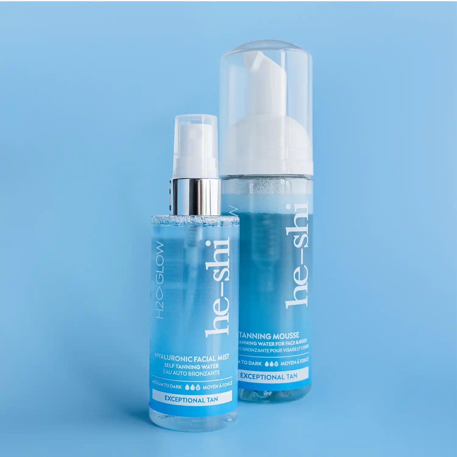 He-shi H20 Glow Tan Mousse Clear 150ml 1 Shaws Department Stores