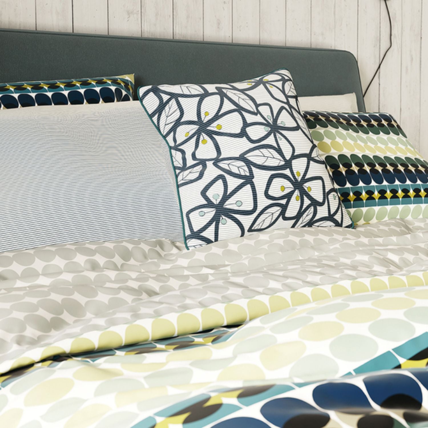 Helena Springfield Clara Duvet Cover Set - Green & Ink 3 Shaws Department Stores