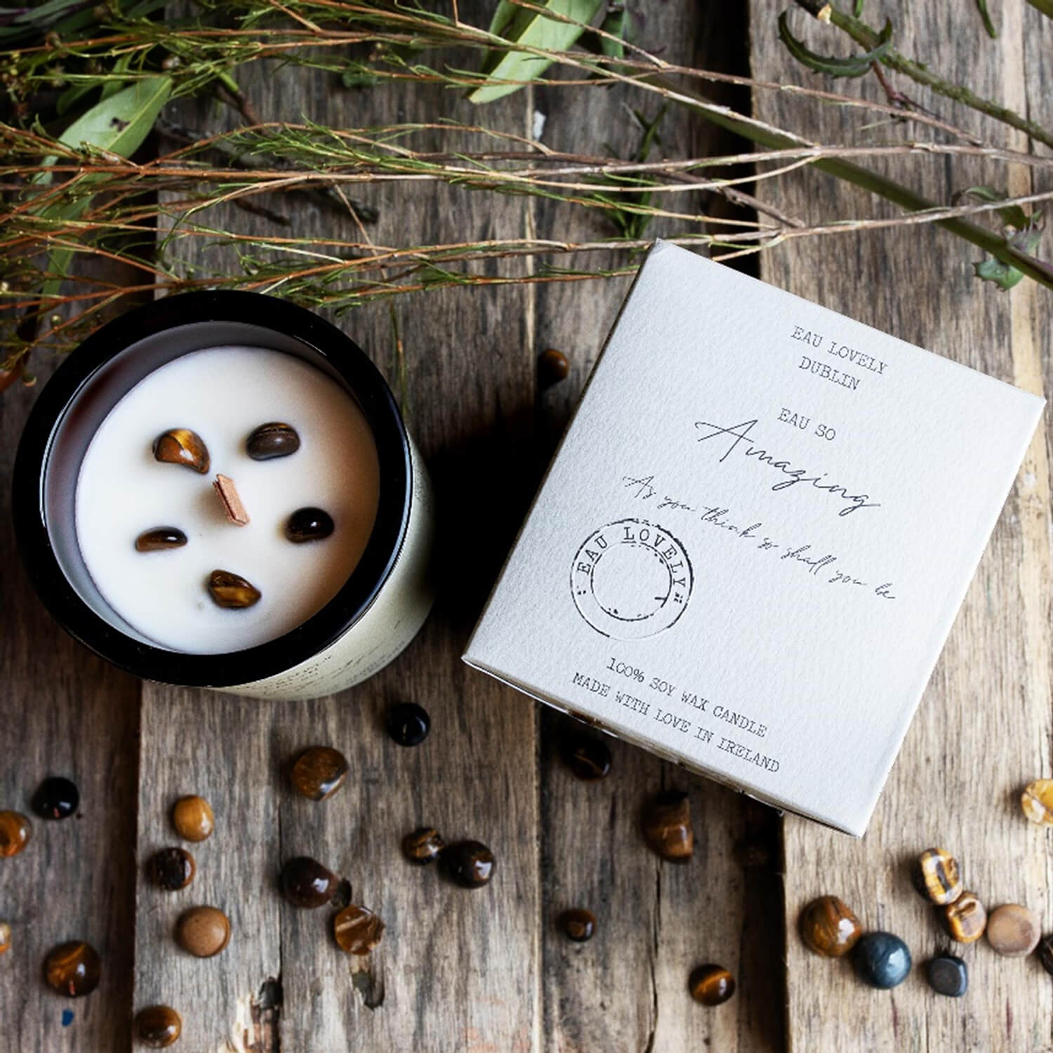 Herb Dublin Eau So Amazing Tiger Eyes Gemstone Candle 1 Shaws Department Stores