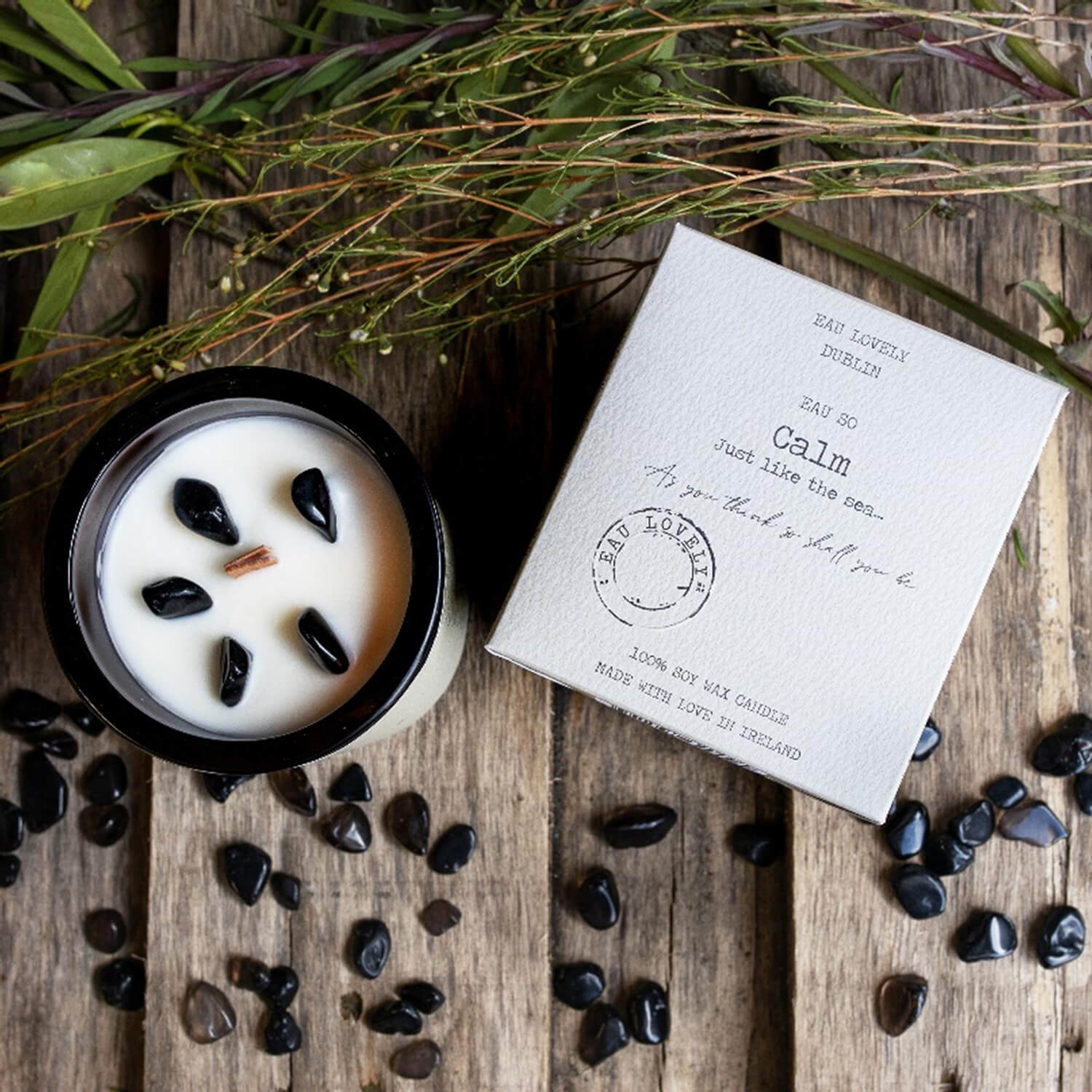 Herb Dublin Eau So Calm Black Hematite Candle 1 Shaws Department Stores