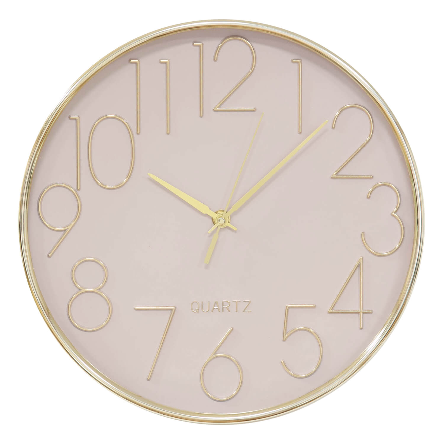 Hometime Wall Clock 30cm - Gold & Blush 1 Shaws Department Stores