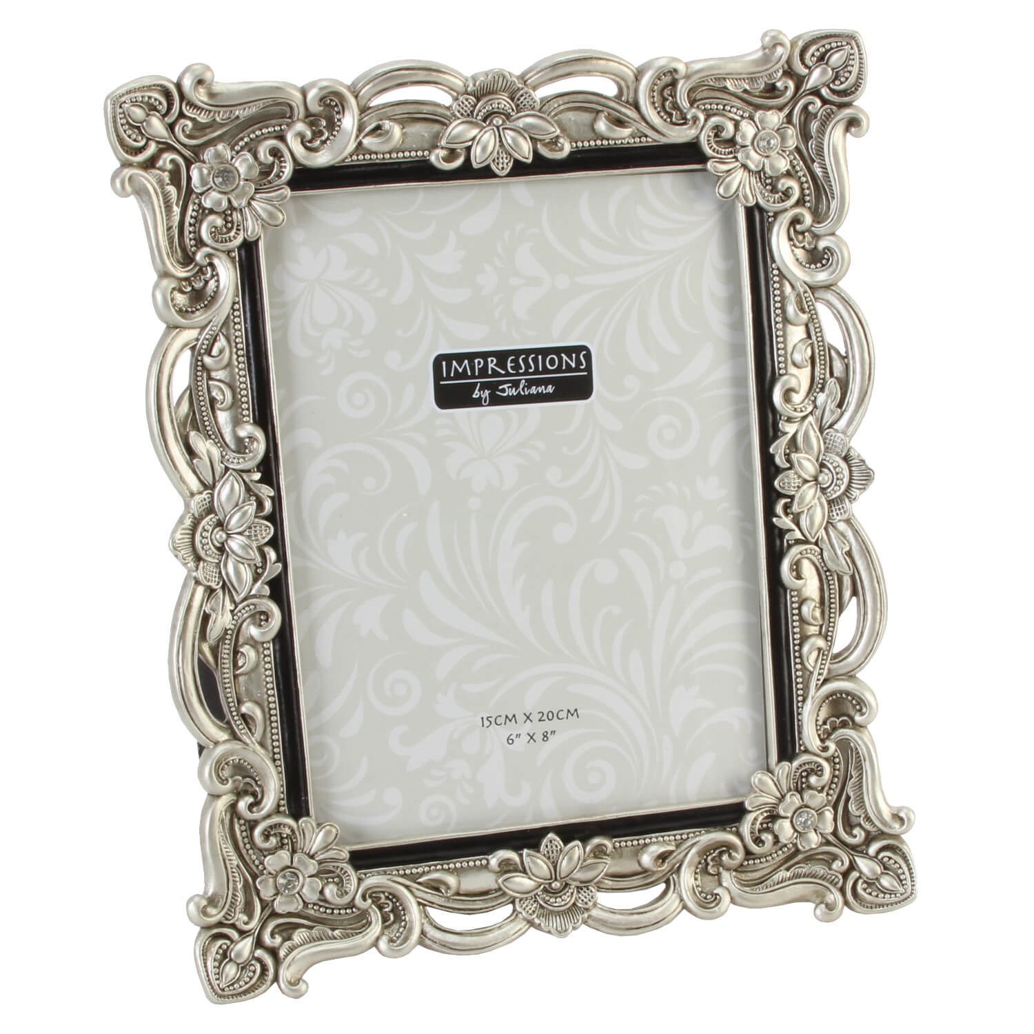 Impressions Photo Frame 6" x 8" - Antique Silver 1 Shaws Department Stores