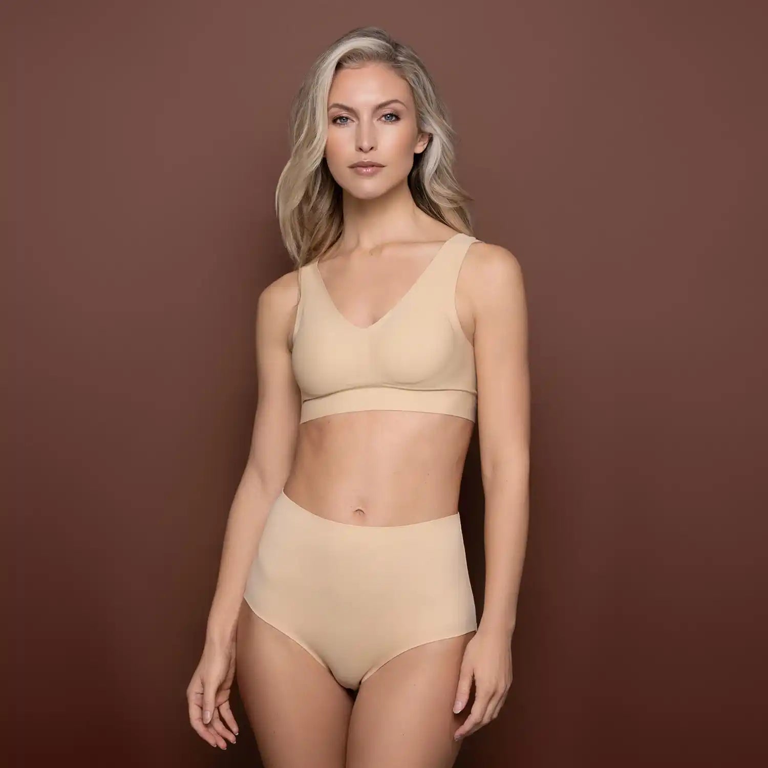 Bye Bra Invisible Mid Waist Brief - Beige 3 Shaws Department Stores