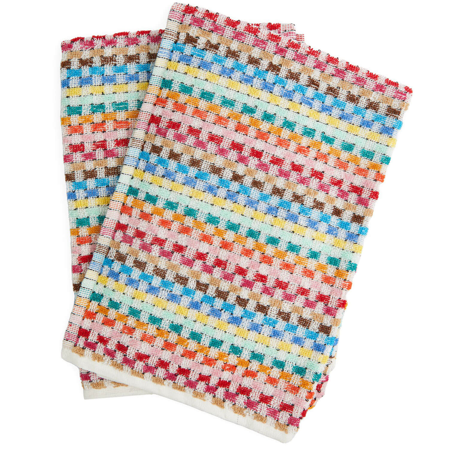 The Home Kitchen Jazz 2 Pack Tea Towels - Multi 1 Shaws Department Stores