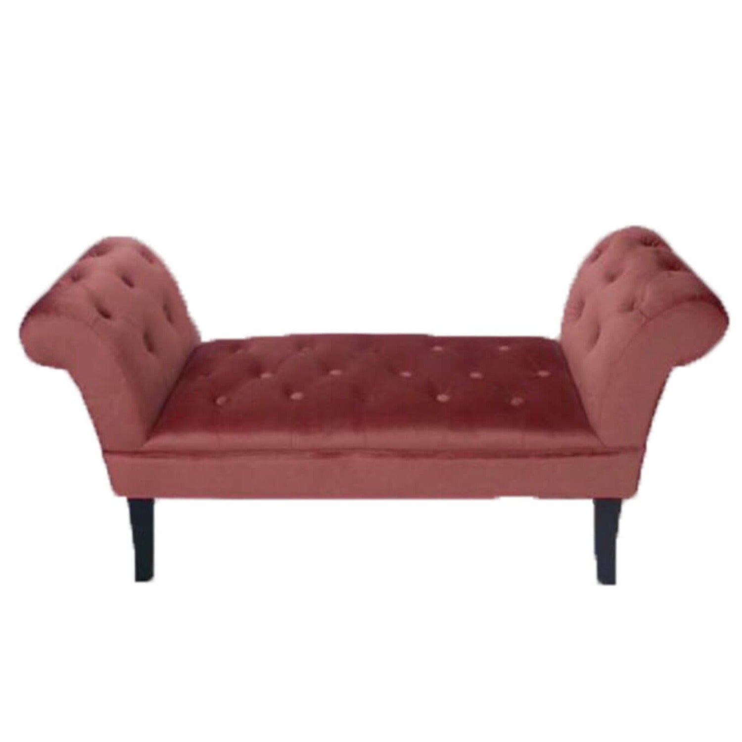 The Home Bedroom Velvet Plush Giselle Stool - Pink 1 Shaws Department Stores
