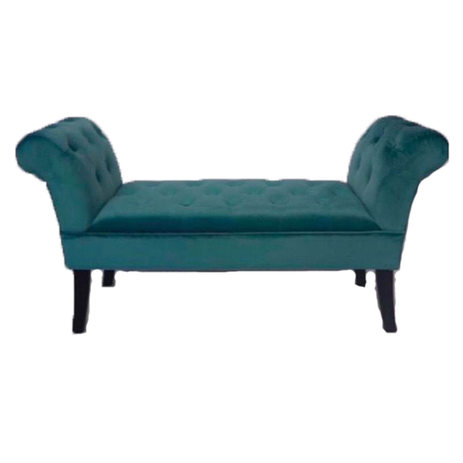 The Home Bedroom Velvet Plush Giselle Stool - Teal 1 Shaws Department Stores