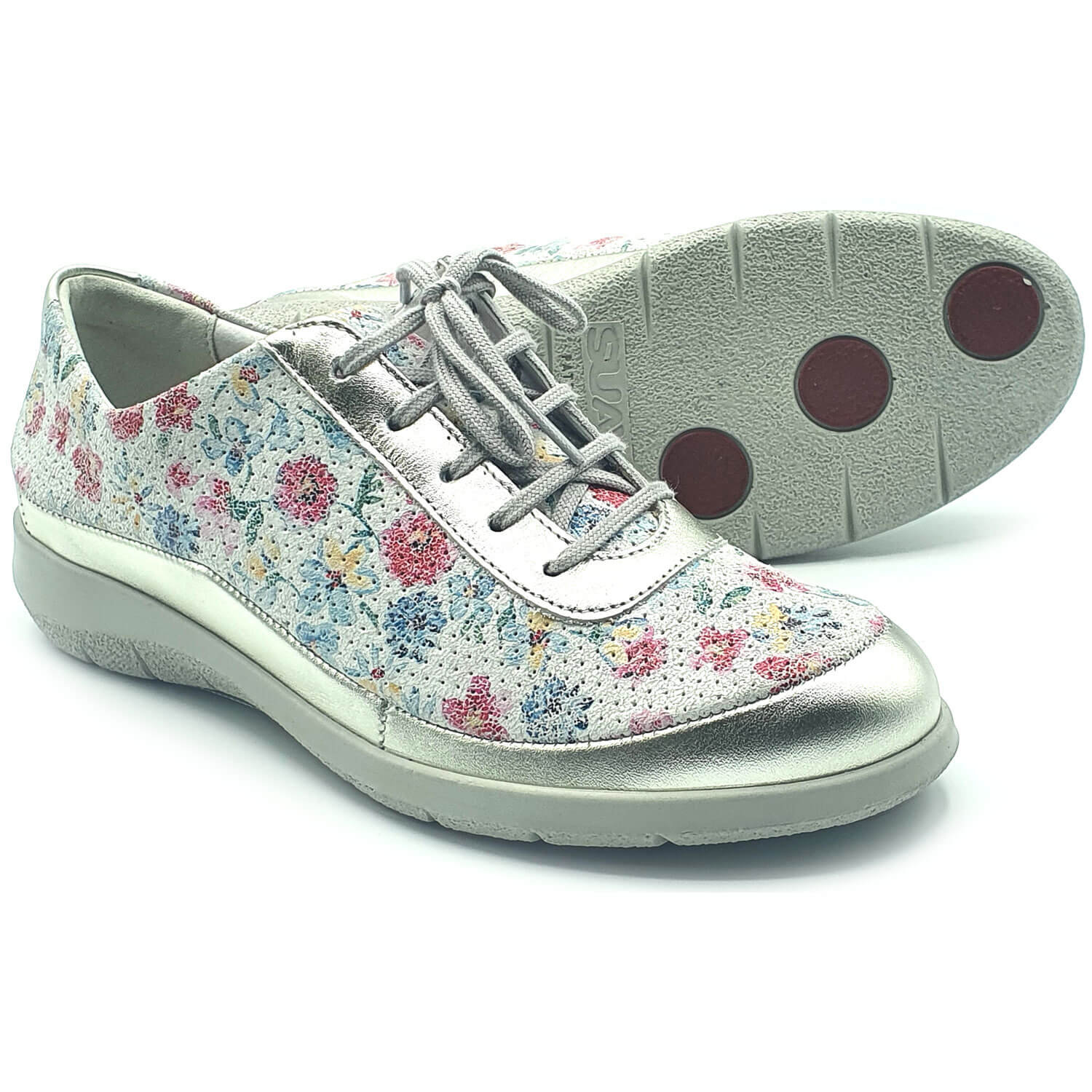 Suave footwear Juno Trainer - Silver 3 Shaws Department Stores