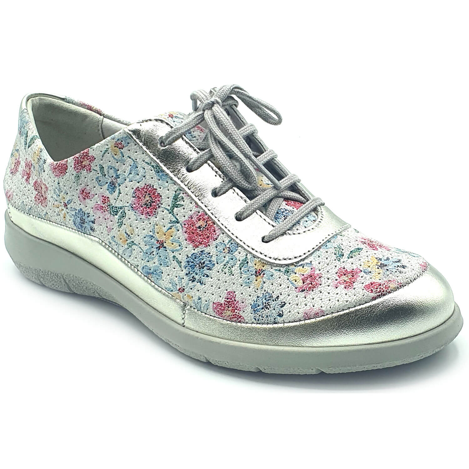 Suave footwear Juno Trainer - Silver 4 Shaws Department Stores