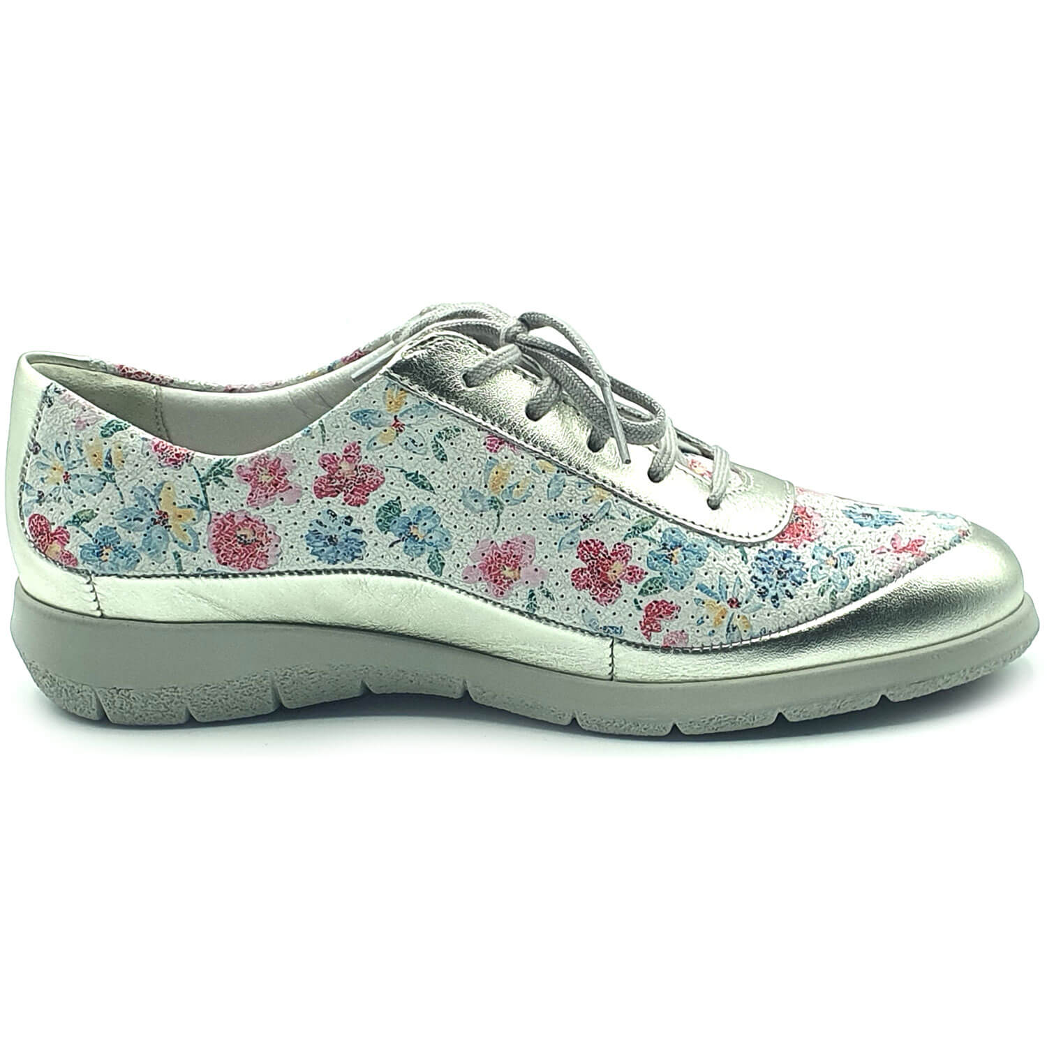 Suave footwear Juno Trainer - Silver 5 Shaws Department Stores