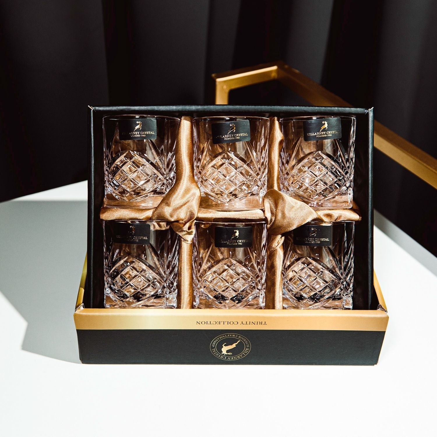 Killarney Crystal Trinity Collection Shot Gasses 2 Shaws Department Stores