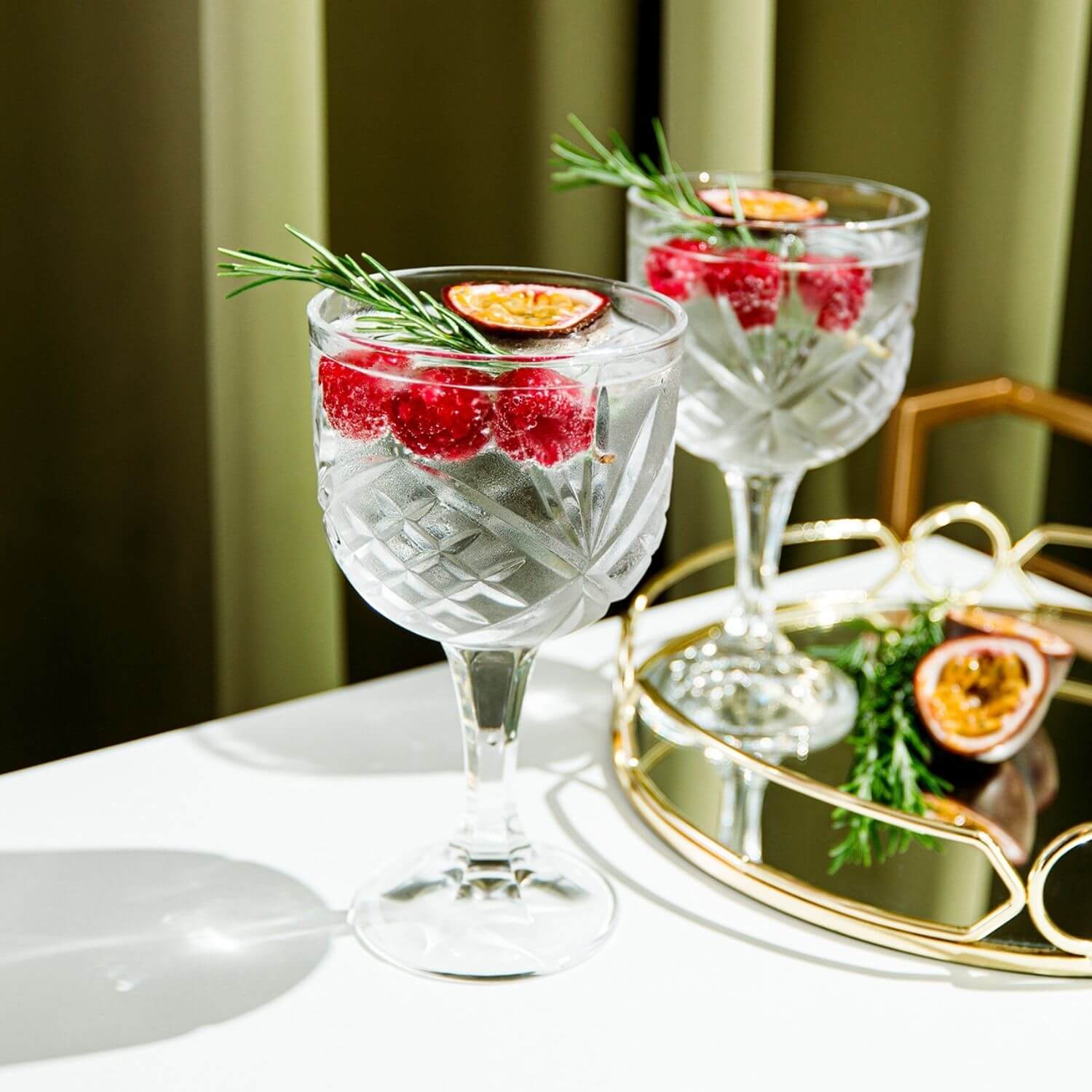 Killarney Crystal Trinity Pair of Gin Glasses 2 Shaws Department Stores