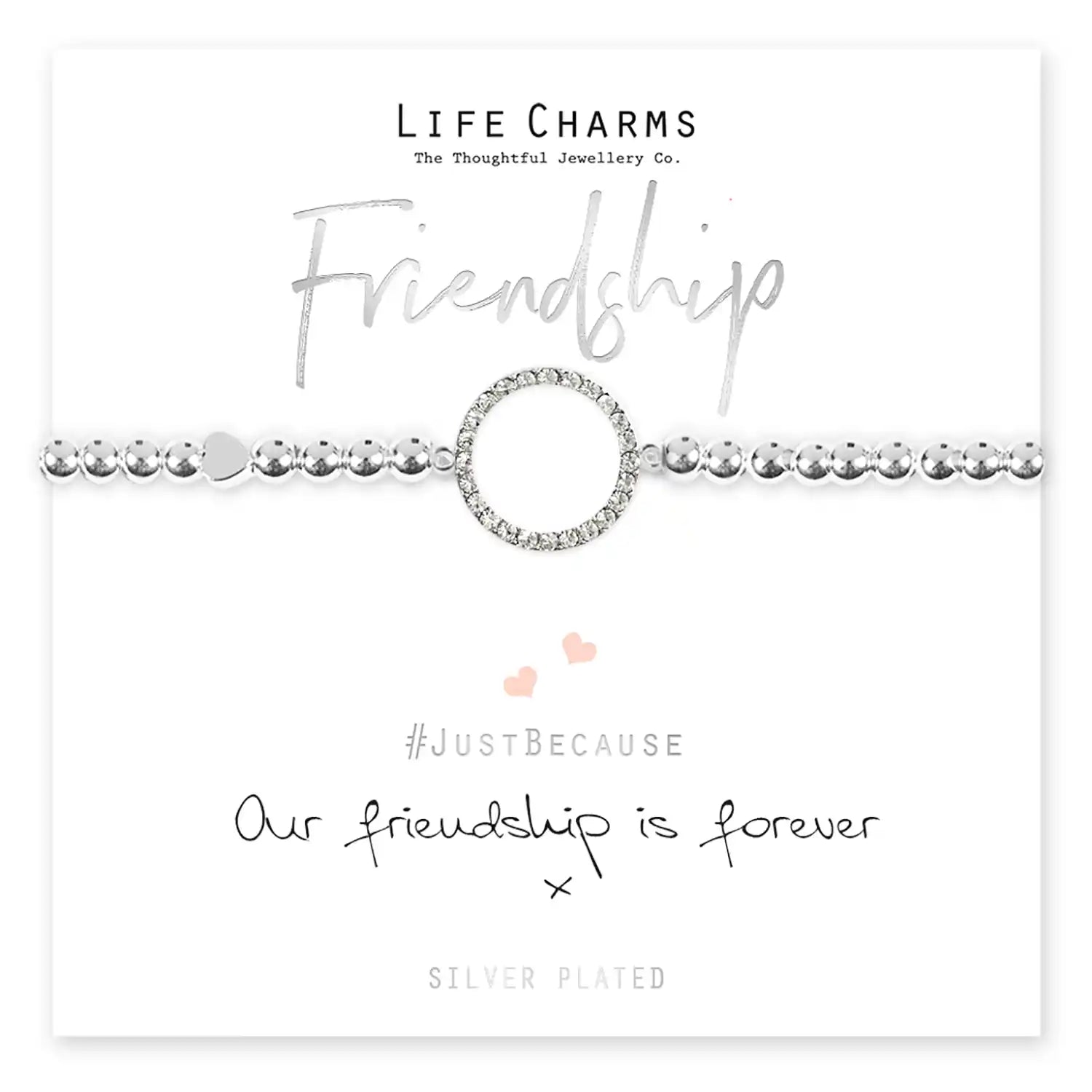 Life Charms Friendship Forever Bracelet - Silver 2 Shaws Department Stores