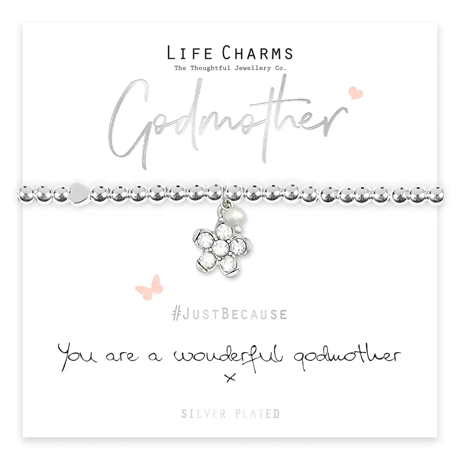 Life Charms Wonderful Godmother Bracelet - Silver 2 Shaws Department Stores