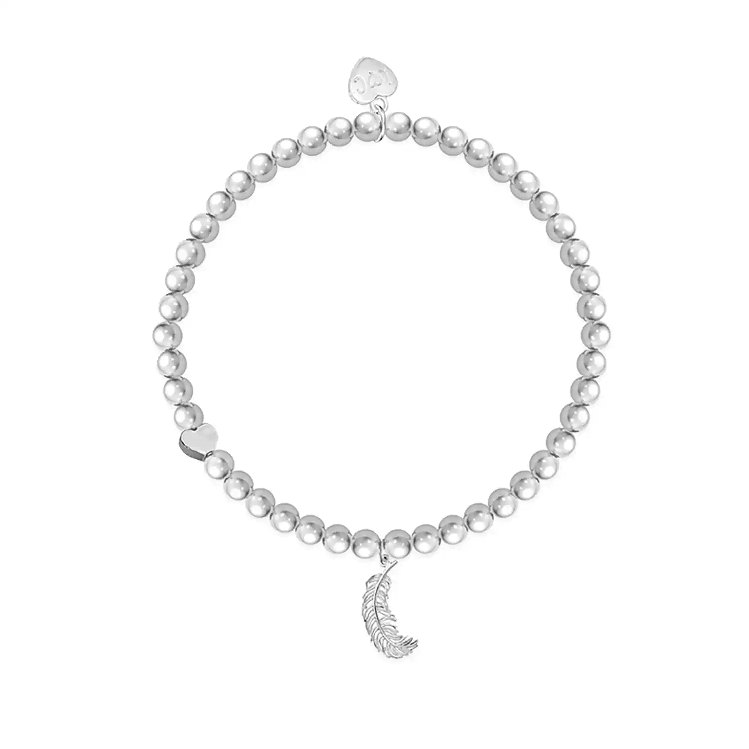 Life Charms Feathers Appear When Angels Are Near Bracelet - Silver 1 Shaws Department Stores