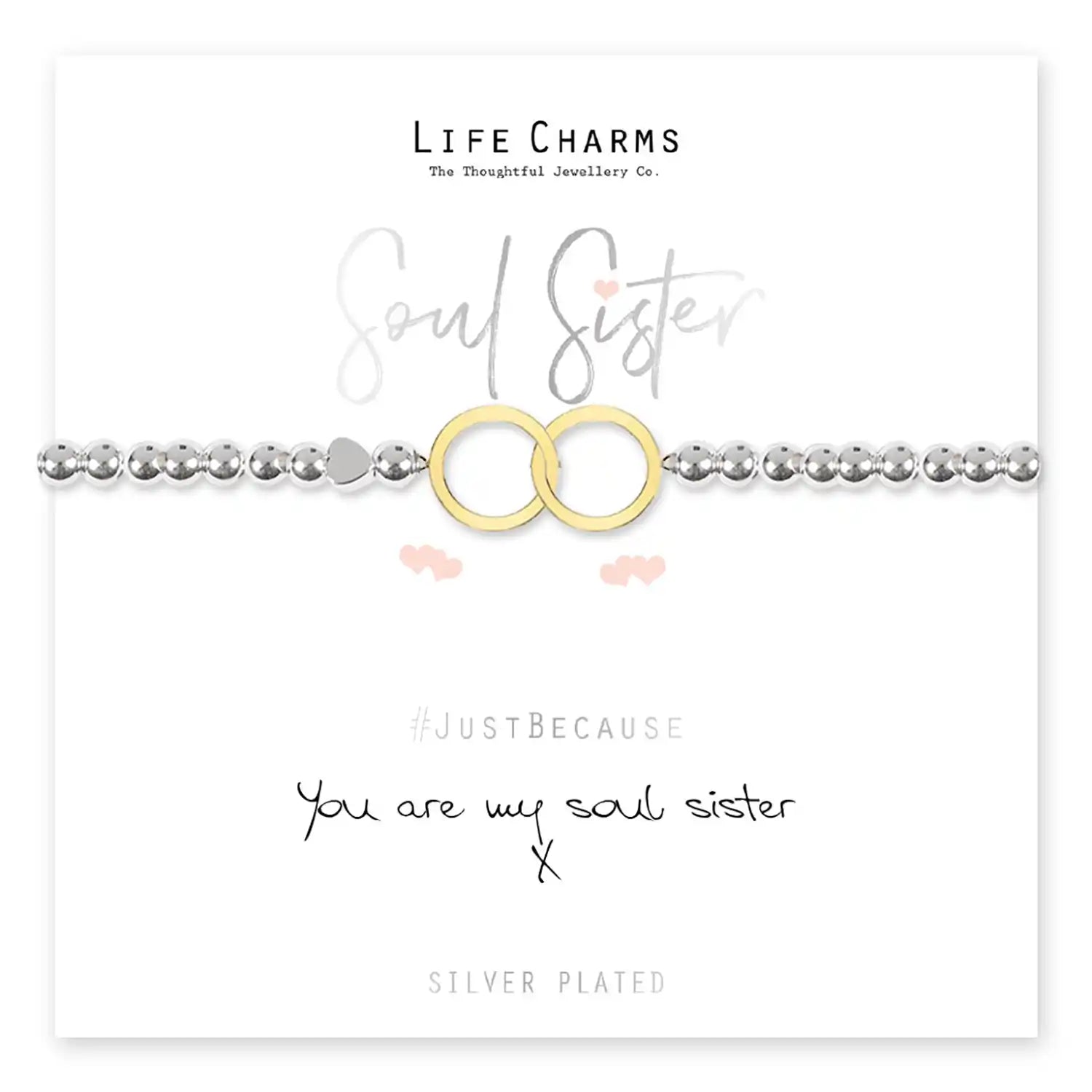 Life Charms Soul Sister Bracelet - Silver 2 Shaws Department Stores