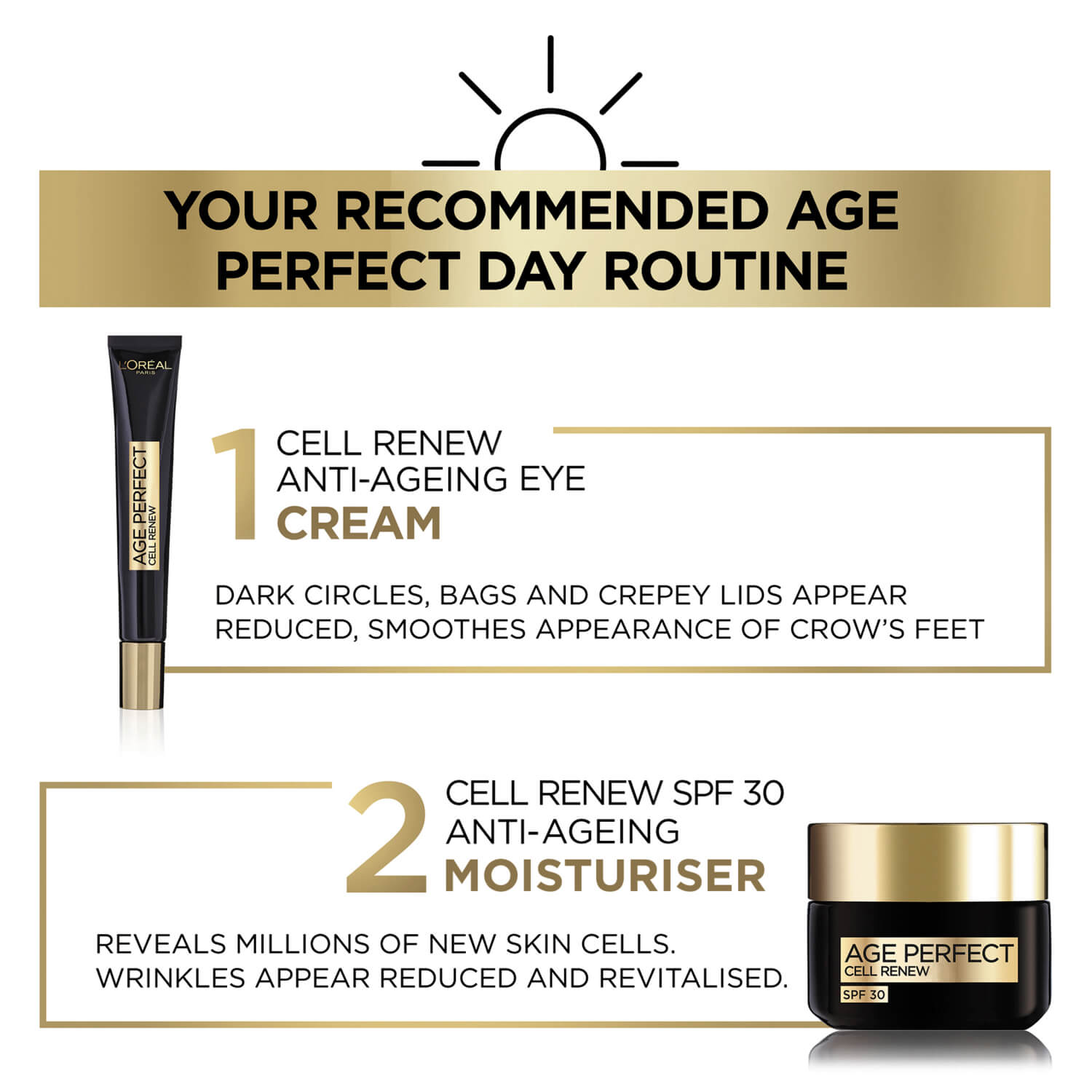 L’ Oréal Age Perfect Cell Renew Day Cream SPF30 - 50ml 4 Shaws Department Stores