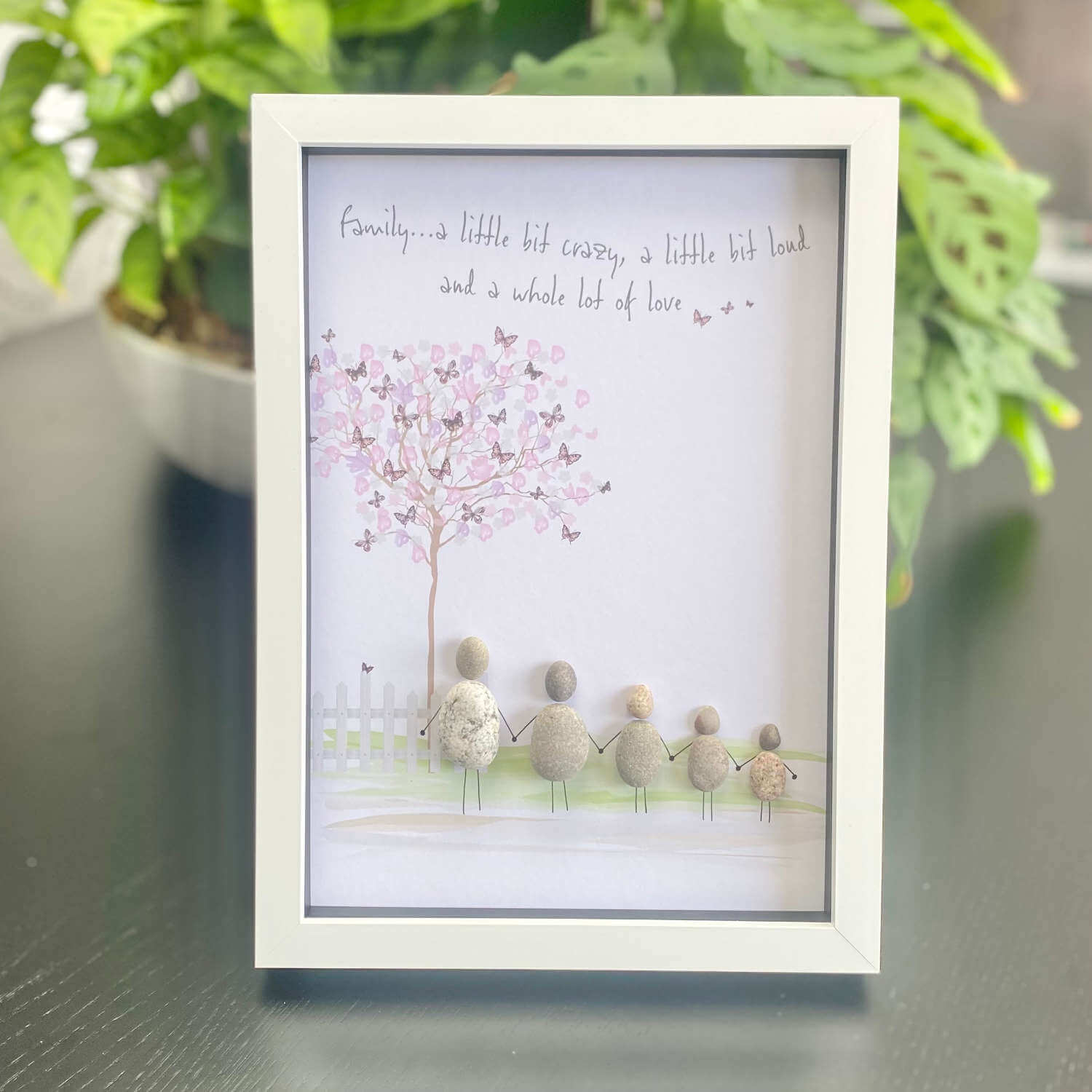 La De Da Pebble Picture Family A Little Bit Crazy - A4 Size - White 1 Shaws Department Stores