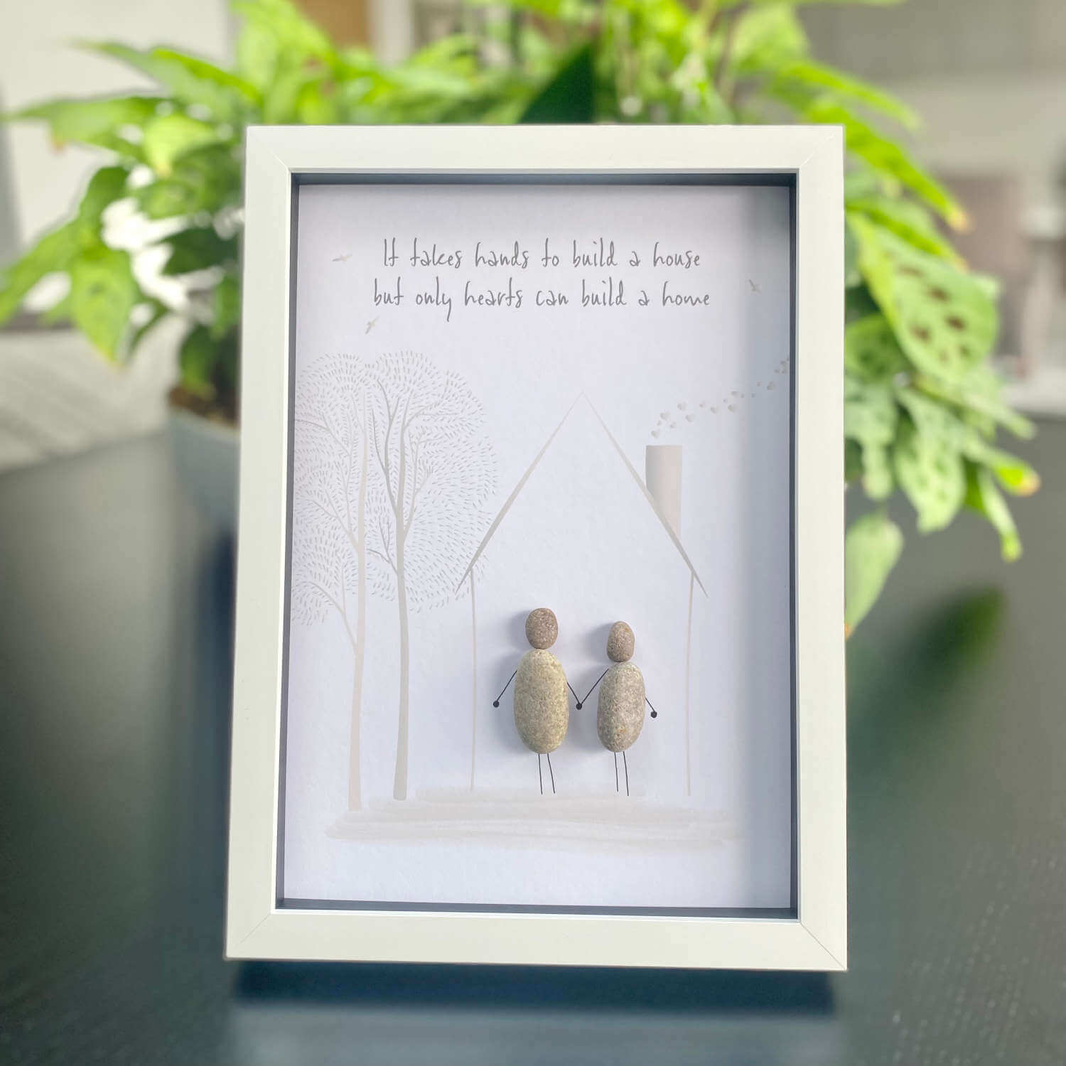 La De Da Pebble Picture It Take Hands To Build A House - A4 Size - White 1 Shaws Department Stores