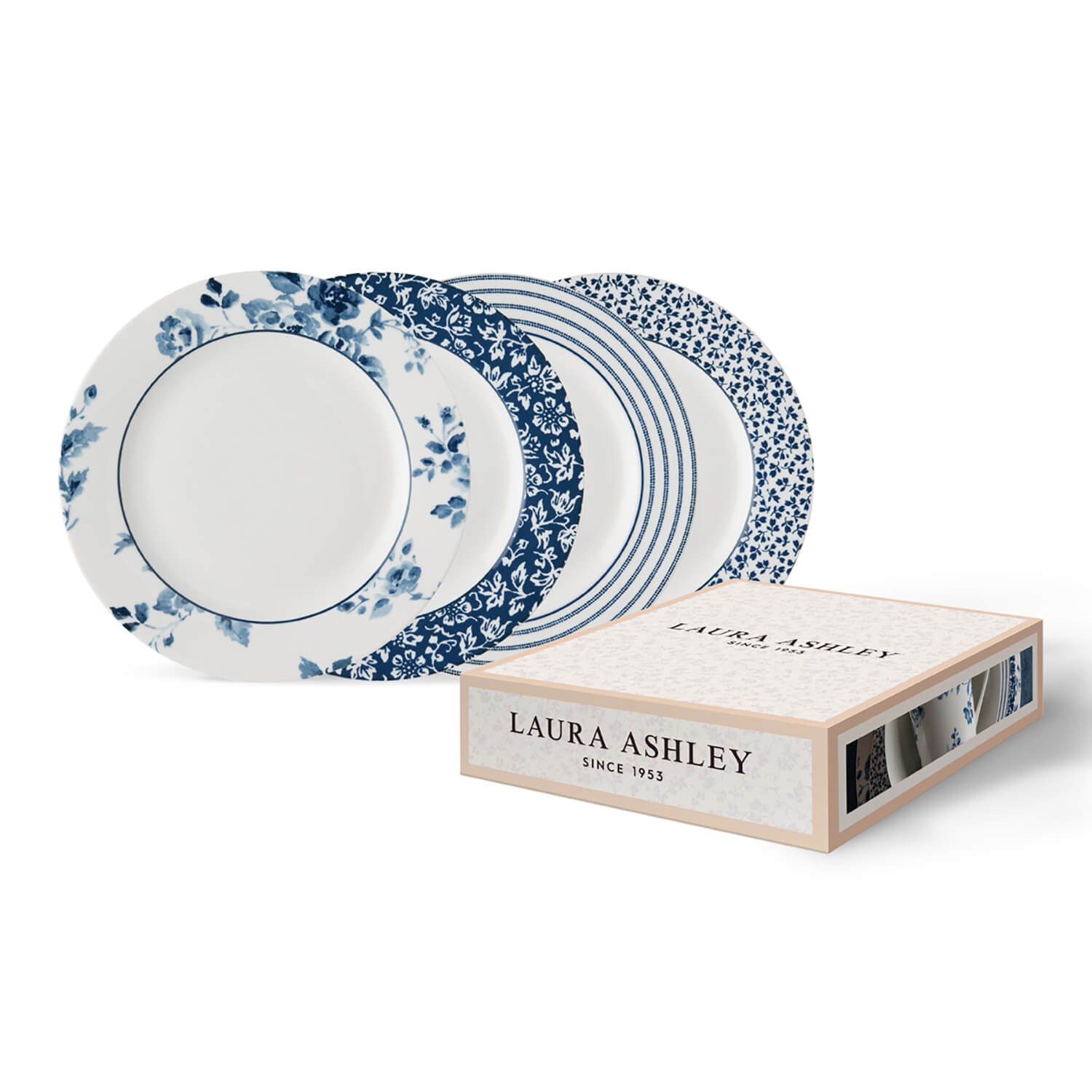 Laura Ashley Blueprint Collectables Set of 4 Plates - Multi 1 Shaws Department Stores
