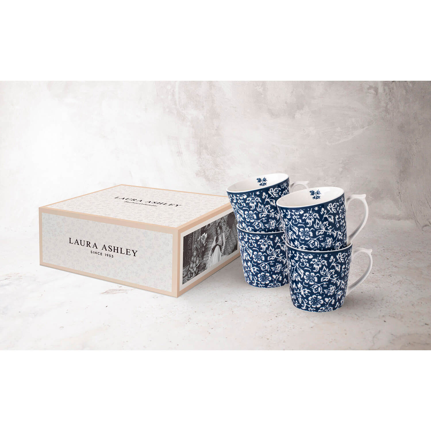 Laura Ashley Blueprint Collectables Set of 4 Mugs - 30cl 5 Shaws Department Stores