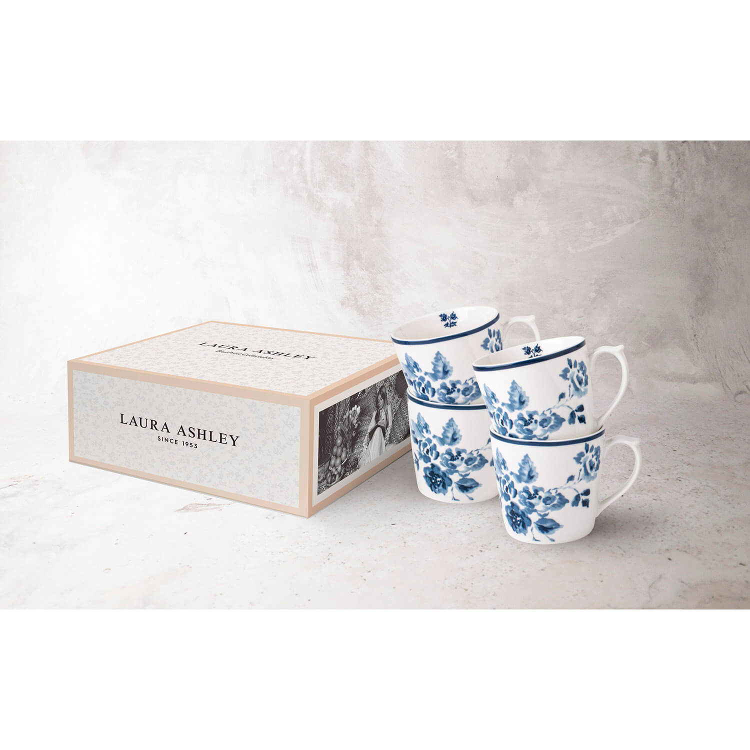 Laura Ashley Blueprint Collectables Set of 4 Mugs - 30cl 5 Shaws Department Stores