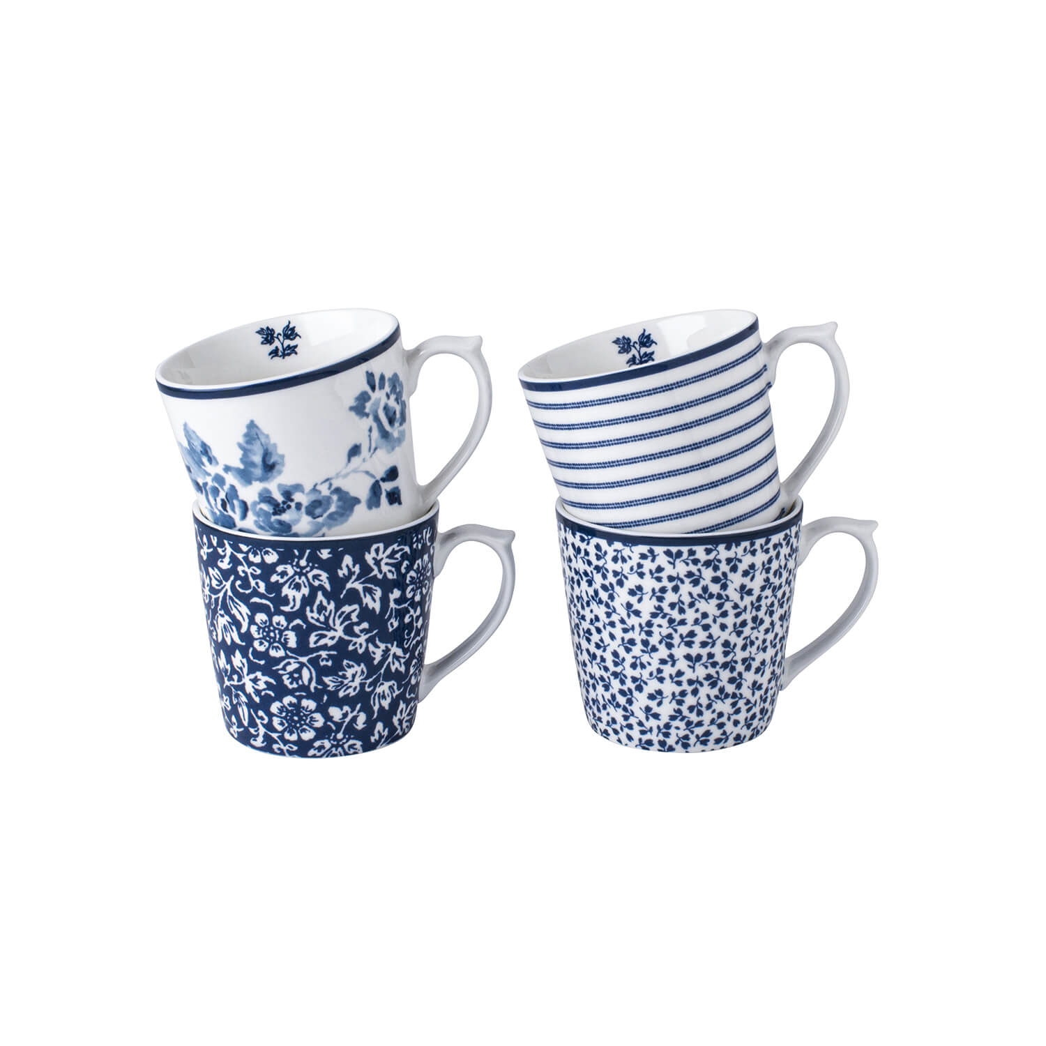 Laura Ashley Blueprint Collectables Set of 4 Mugs - 30cl - Multi 4 Shaws Department Stores