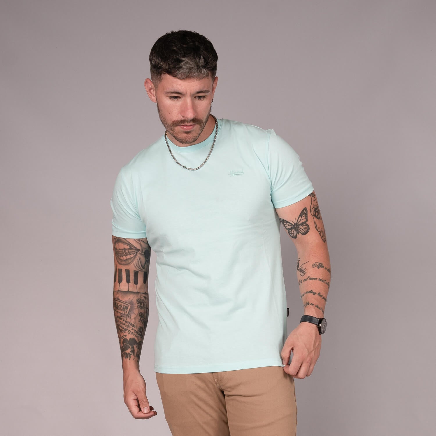 Mineral Glock Plain Tee - Sea Foam 1 Shaws Department Stores