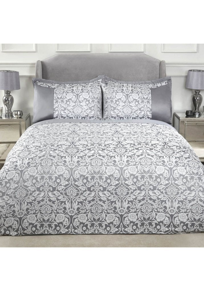 Maison By Emma Barclay Embellished Jacquard Duvet Set - Silver 2 Shaws Department Stores