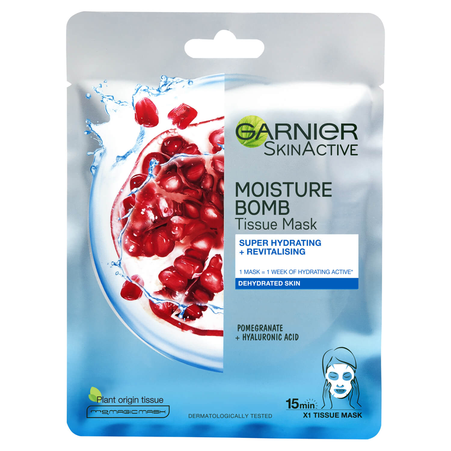 Garnier Moisture Bomb Pomegranate Hydrating Face Sheet Mask - 28g 1 Shaws Department Stores