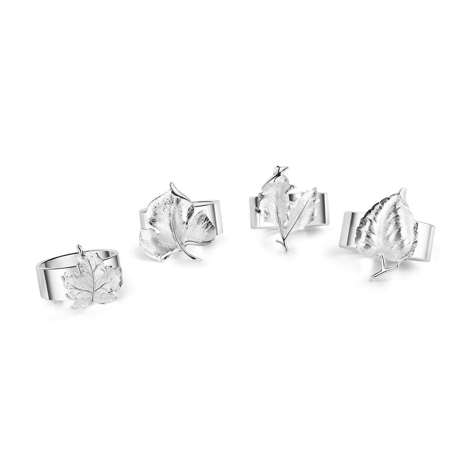 Newbridge Silverware Silver Plated Leaf Napkin Ring Set Of 4 1 Shaws Department Stores