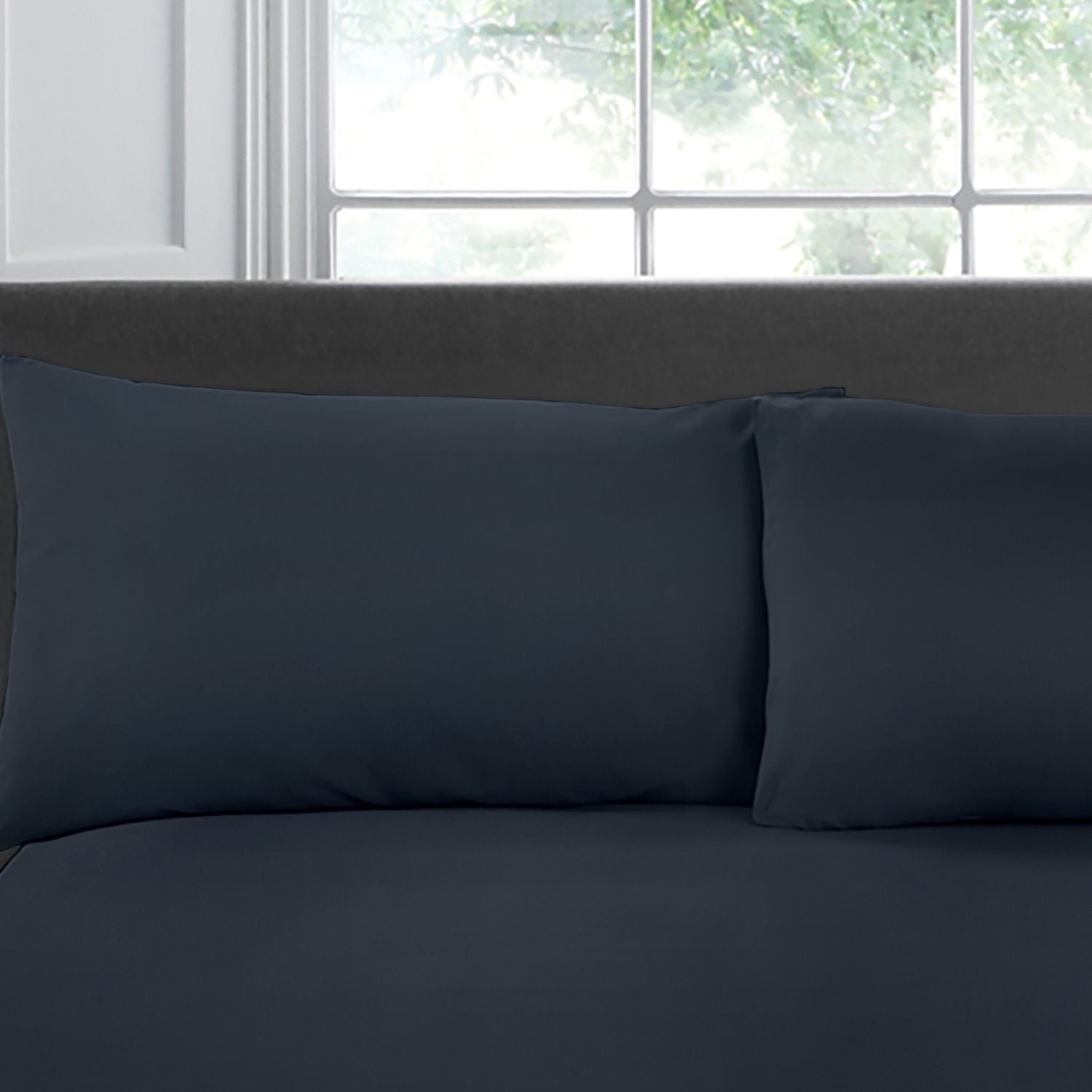 Appletree Housewife Pillowcase Pair - Navy 1 Shaws Department Stores