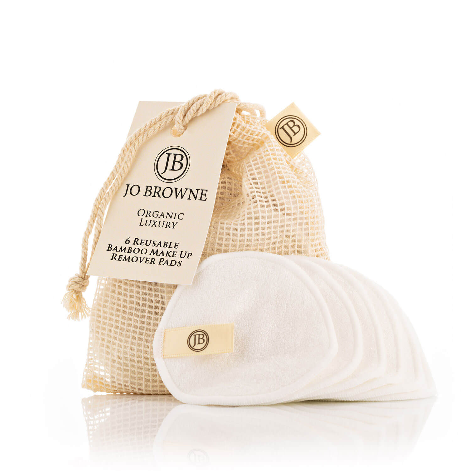 Jo Browne Organic Luxury Reusable Bamboo Make up Remover Pads x 6 1 Shaws Department Stores