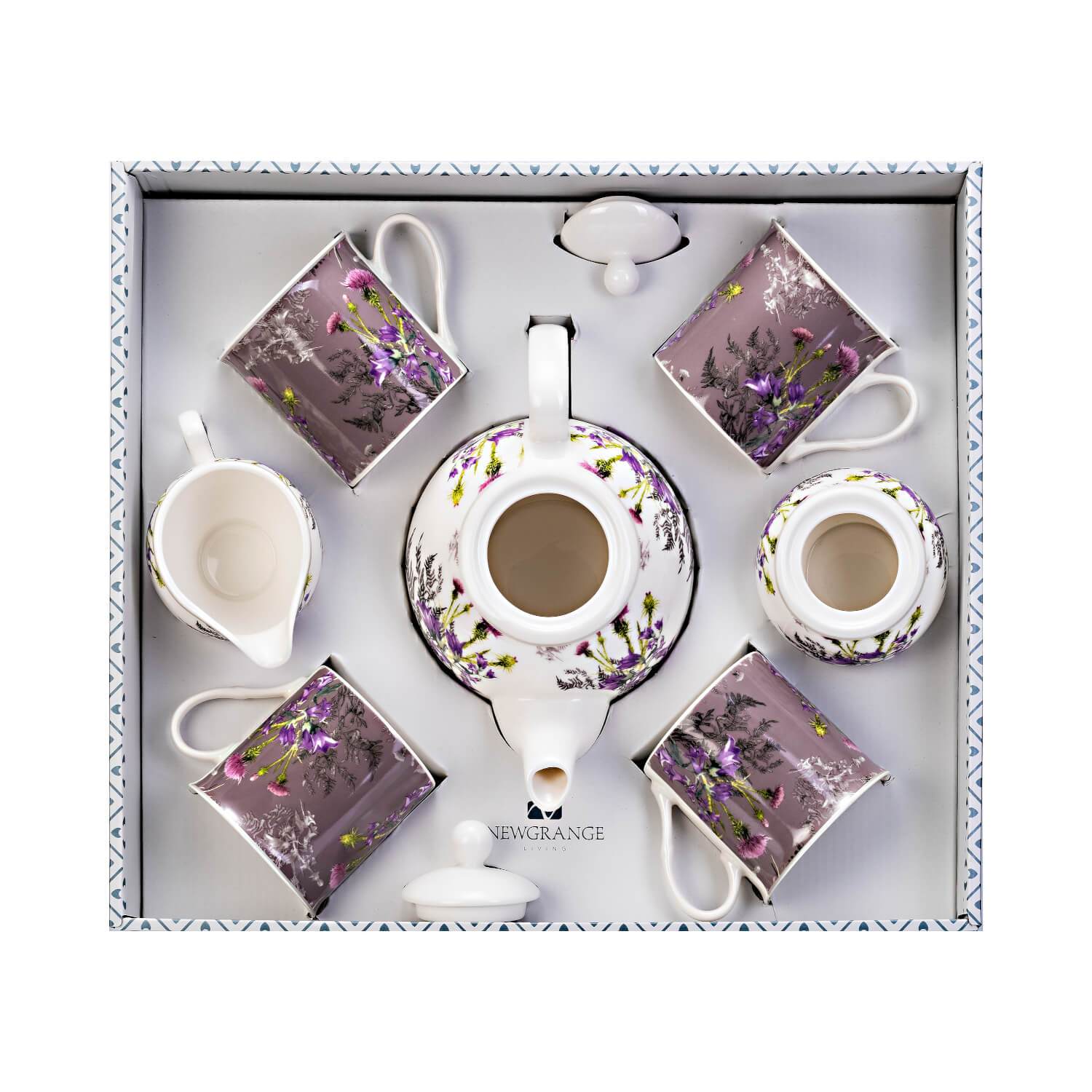 Newgrange Living Thistle Bone China Tea Set of 7 1 Shaws Department Stores